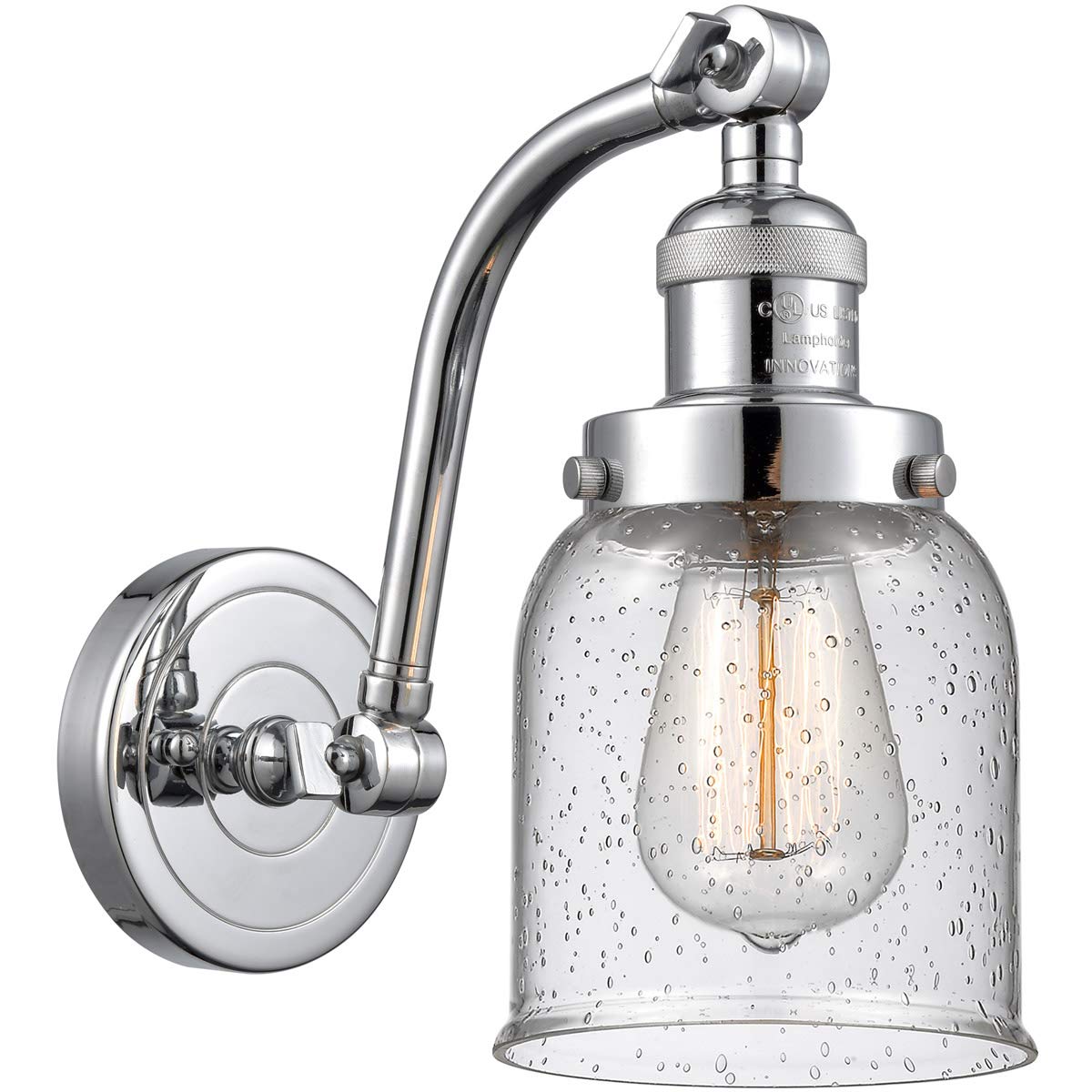 Innovations 515-1W-PC-G54-LED Vintage Style Dimmable LED Wall Sconce Light Fixture - Polished Chrome Finish - Perfect for Bedroom, Living Room, and Hallway Lighting