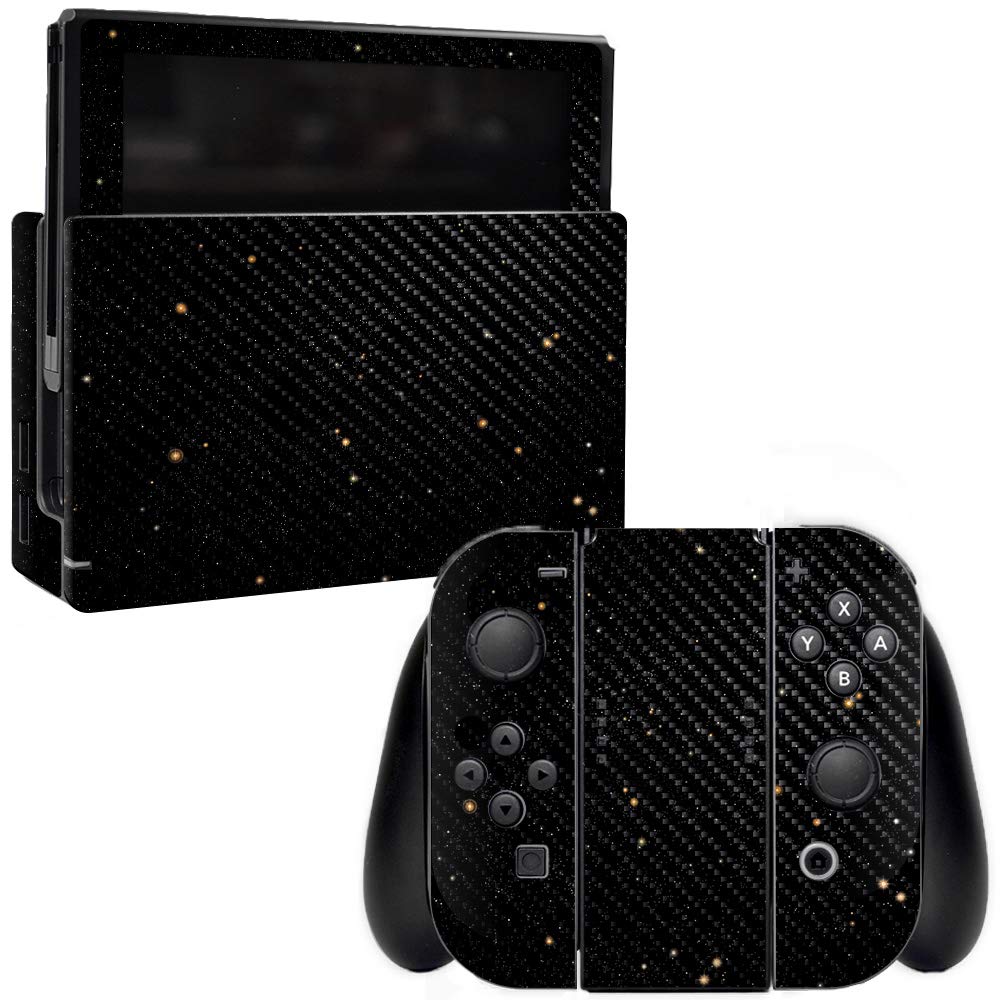 Premium Carbon Fiber Skin for Nintendo Switch - Deep Space Design | Protective & Durable Textured Cover | Easy to Apply & Remove | Made in USA | Perfect for Gaming Protection & Style Enhancement