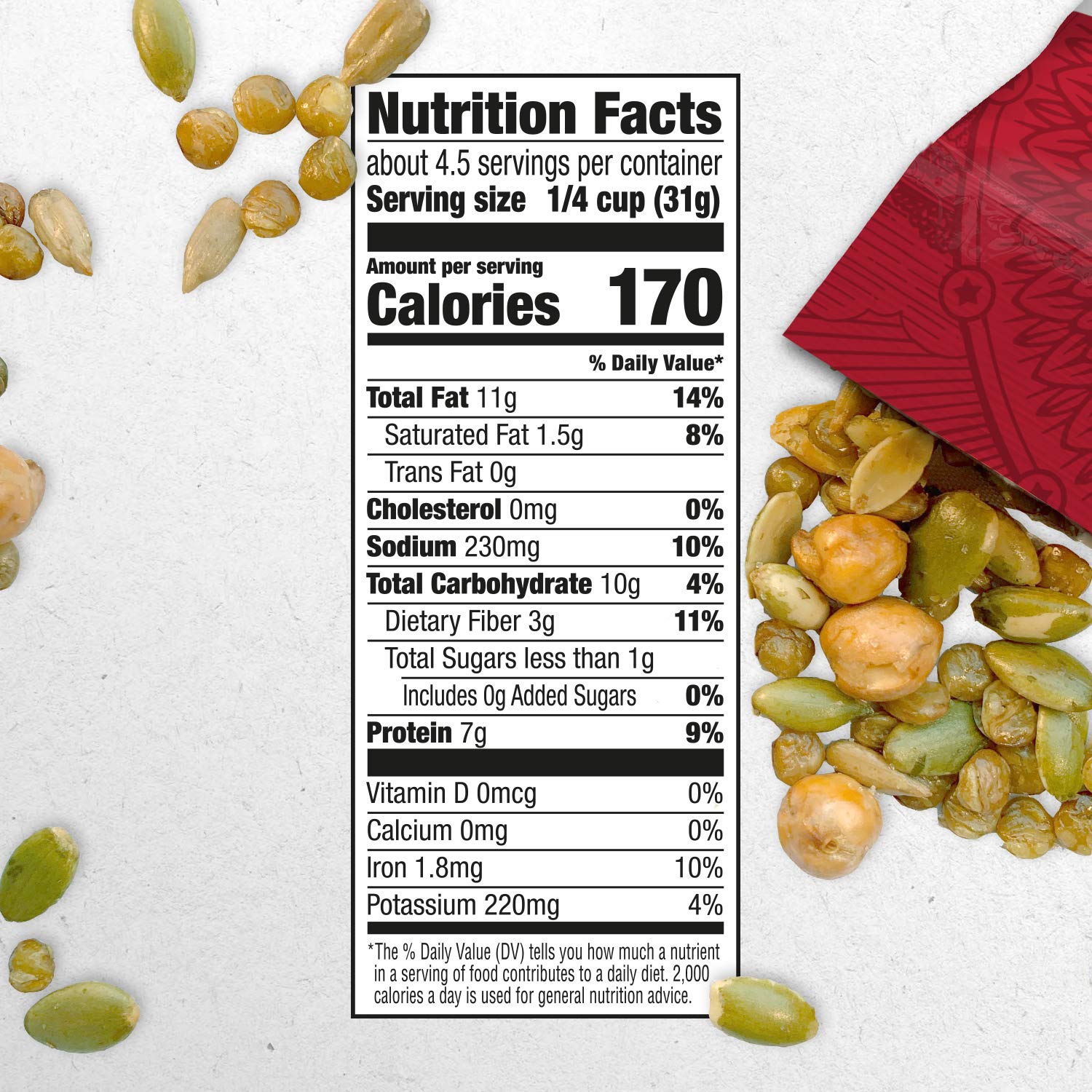 DAVID Seeds Sea Salt Energy-Packed Snack Mix, 5 Oz (Pack of 8) | High Protein Trail Mix for Hiking, Gym & Office Snacks | Healthy Nuts & Seeds Snack for Energy Boost