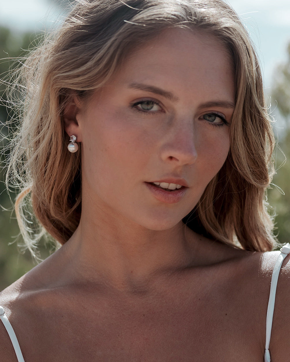 Justina Stud Earrings - Elegant & Hypoallergenic Earrings for Women | Perfect for Everyday Wear, Parties & Gifts