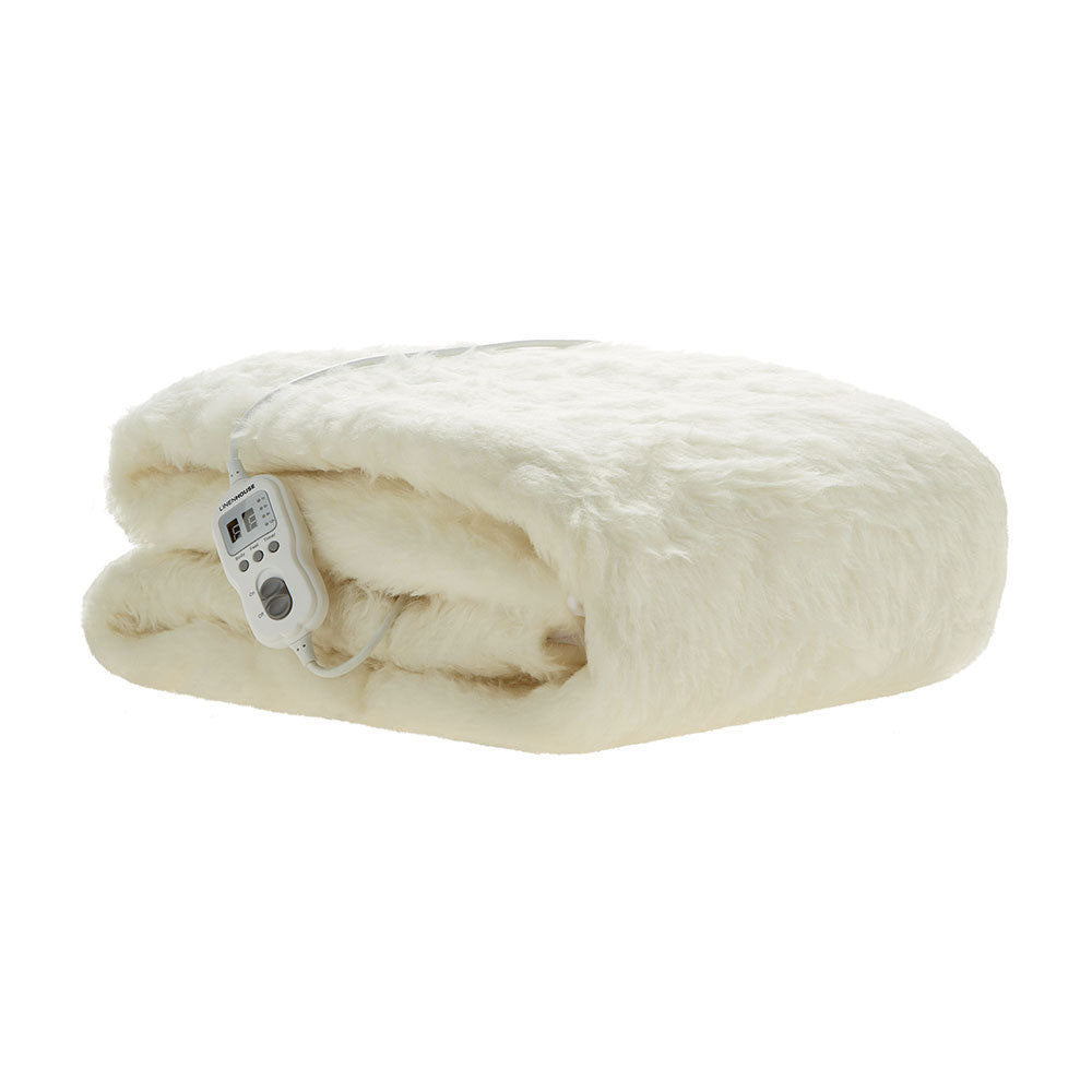 Premium Electric Heated Blanket with Multi-Zone Heating - 100% Australian Wool for Single Bed - Perfect for Cold Nights, Winter Warmth & Cozy Home Comfort