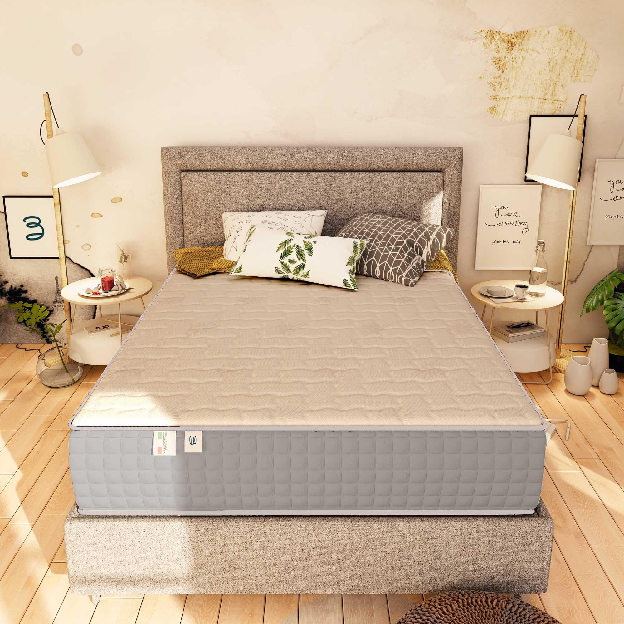 Premium Baldiflex Emporio Luxury Spring & Memory Foam Mattress - Queen Size 170x190cm, 800 Pocket Springs & 3cm Memory Layer, 25cm Height - Perfect for Master Bedroom, Guest Room & Hotel Use