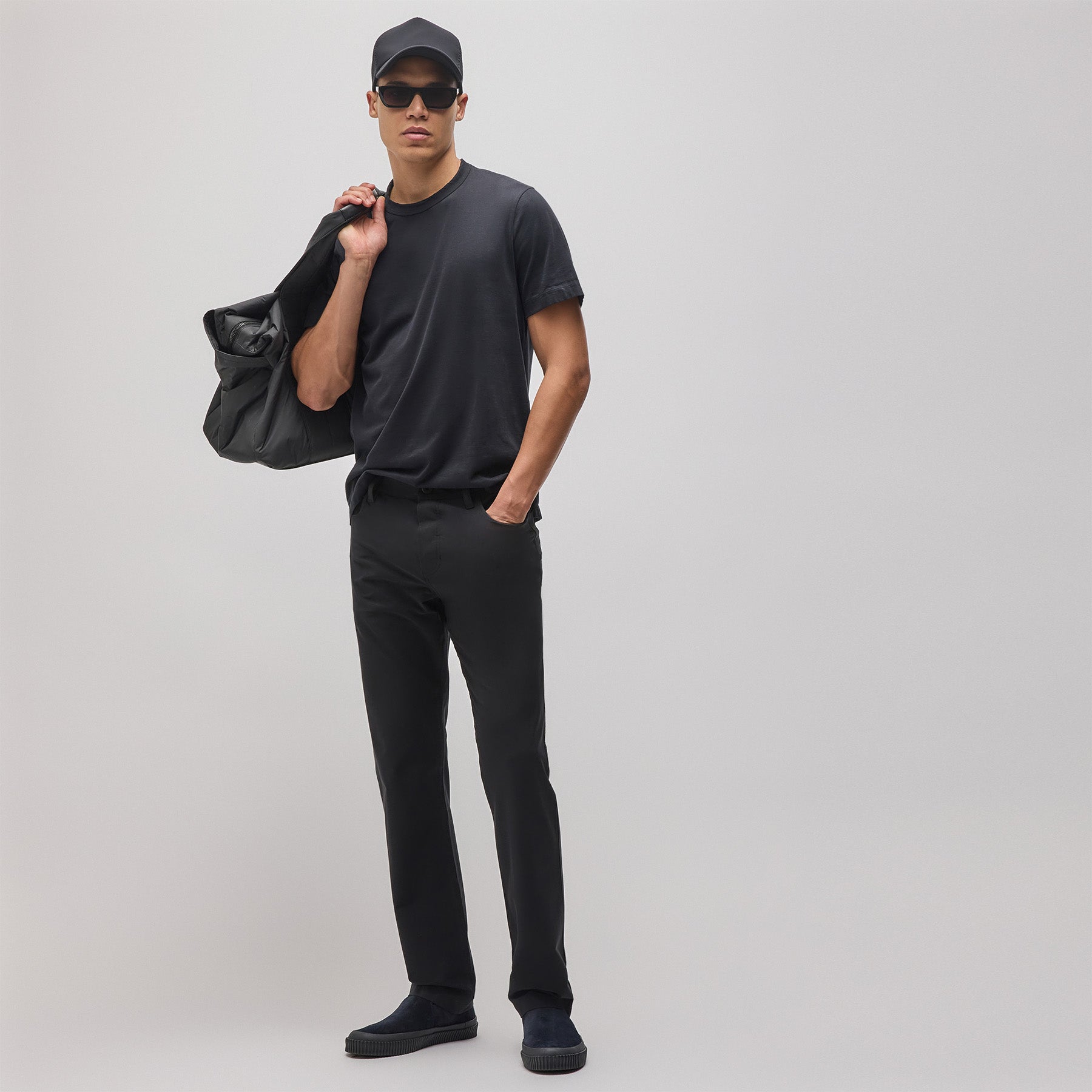 5 Pocket Performance Pants for Men - Breathable & Stretchable Workout Pants - Black - Ideal for Gym, Running, Yoga & Outdoor Activities