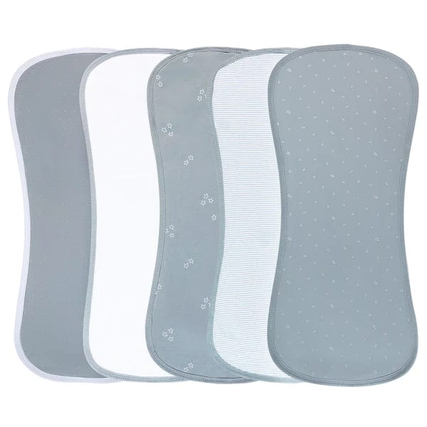 Elys & Co 5 Pack Ultra Absorbent Burp Cloths for Babies - Soft & Gentle Newborn Essentials for Feeding, Spit-Up & Mess-Free Parenting