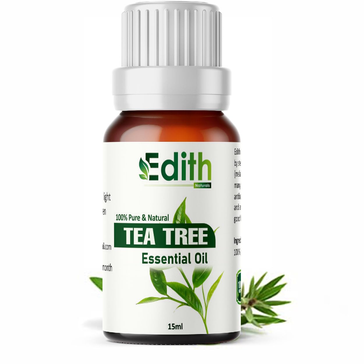 100% Pure Tea Tree Essential Oil for Skin, Hair & Face - Natural Acne Treatment & Dandruff Solution - Perfect for Aromatherapy, DIY Beauty & Scalp Care