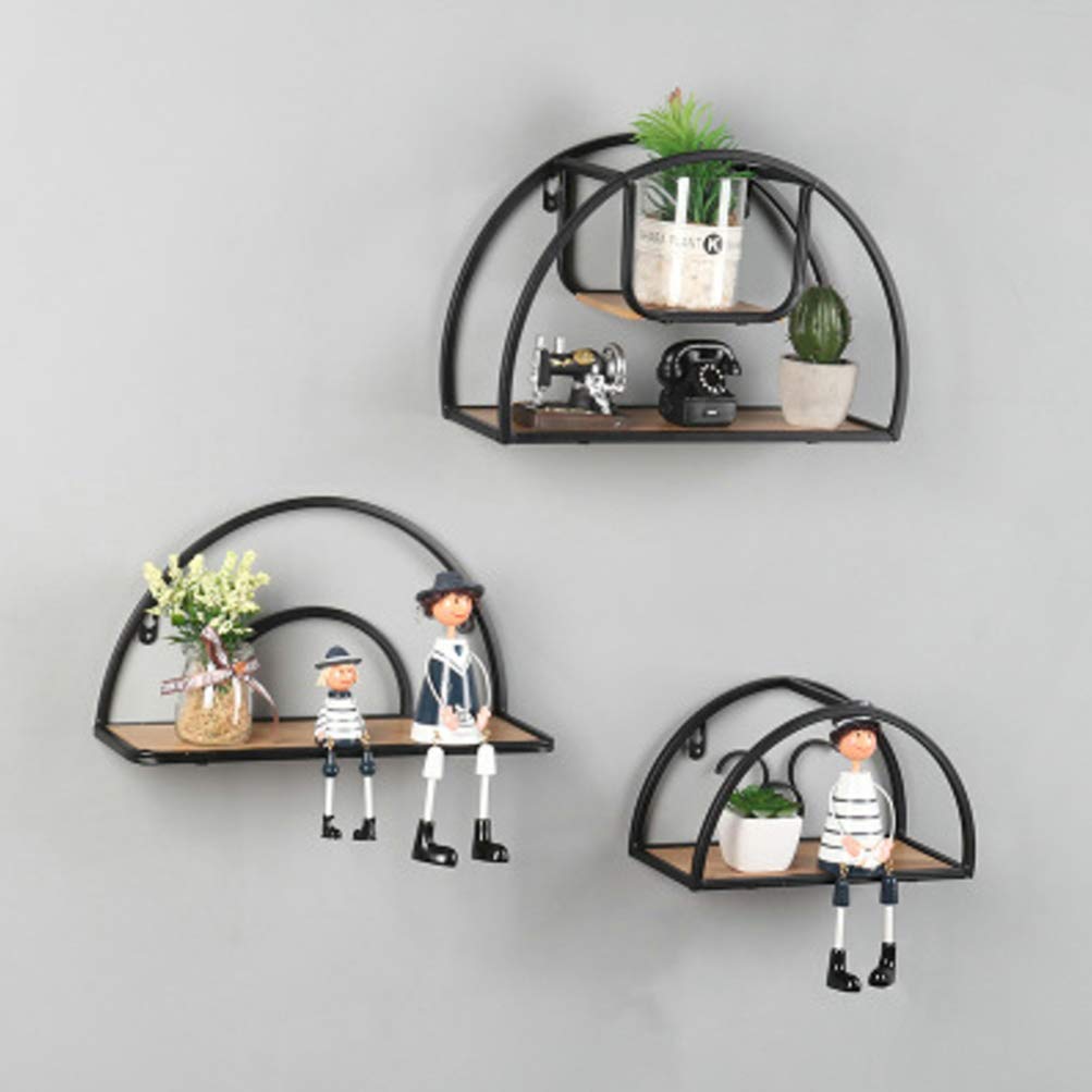 Decorative Shelf Brackets - Heavy Duty Wall Mounted Storage Rack with Iron Hanging Holder for Home & Office Organization | Perfect for Kitchen, Bathroom, Living Room & Garage Storage Solutions