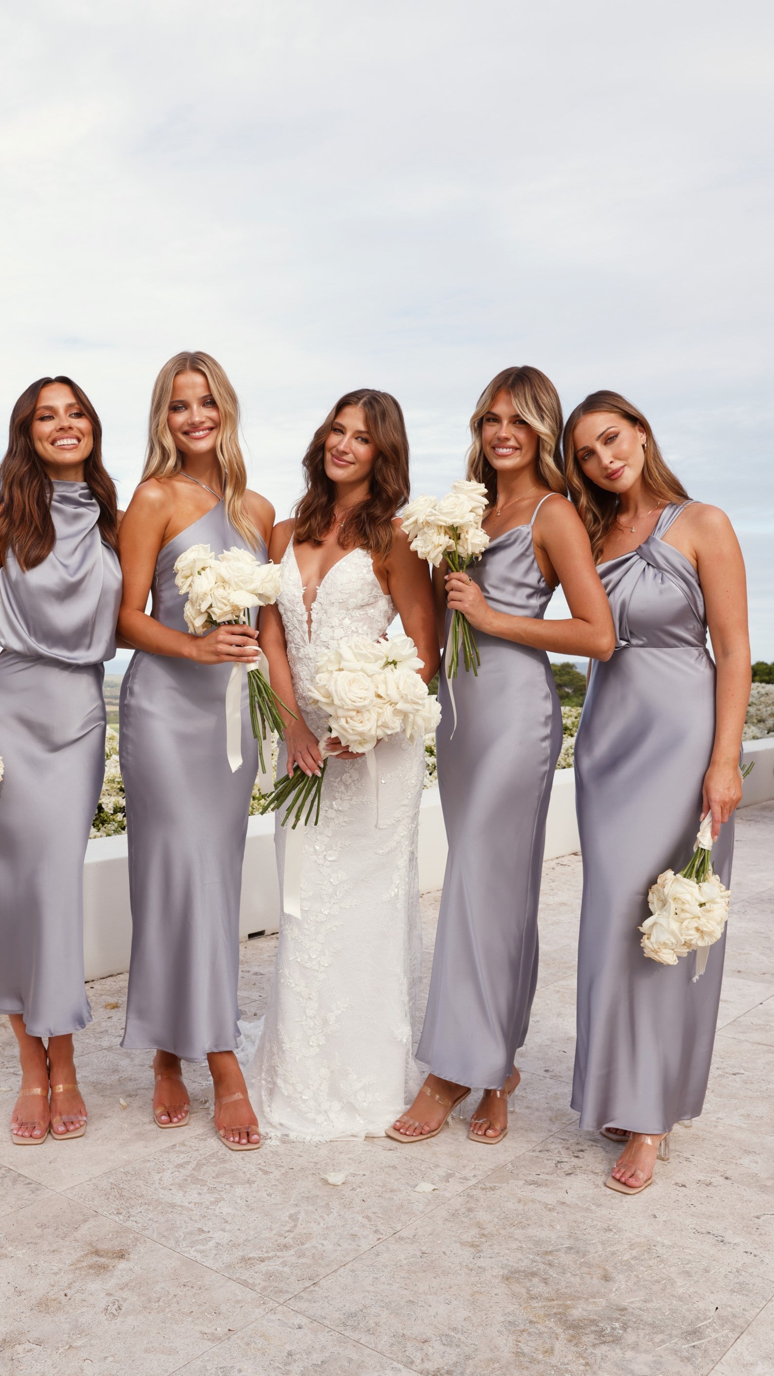Greta Maxi Dress for Women - Elegant Steel Blue Flowy Long Dress for Summer, Beach, Wedding & Special Occasions