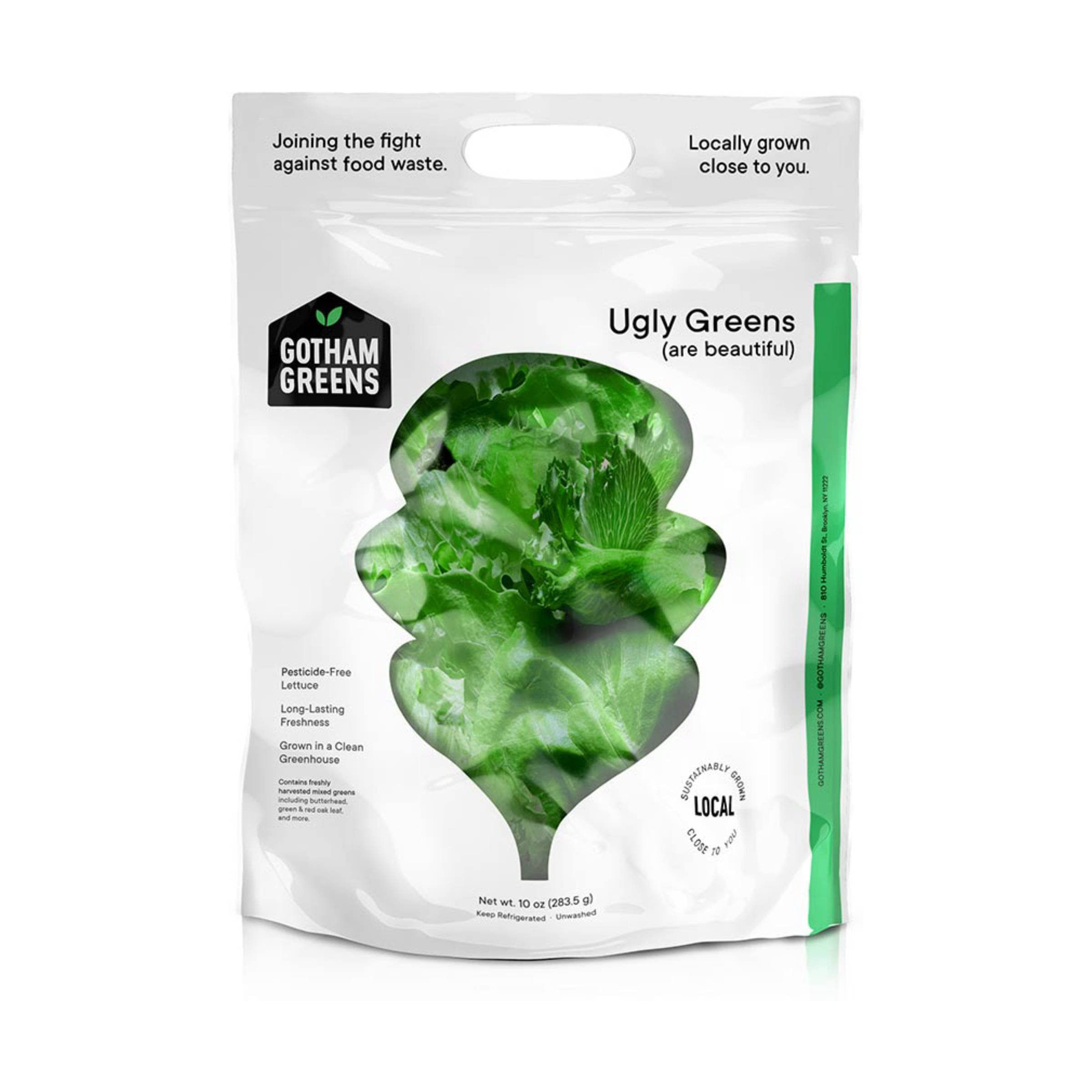 Gotham Greens Lettuce Ugly Greens - 12 oz Bag | Fresh, Sustainable, Locally Grown Salad Greens for Salads, Sandwiches & Healthy Meals
