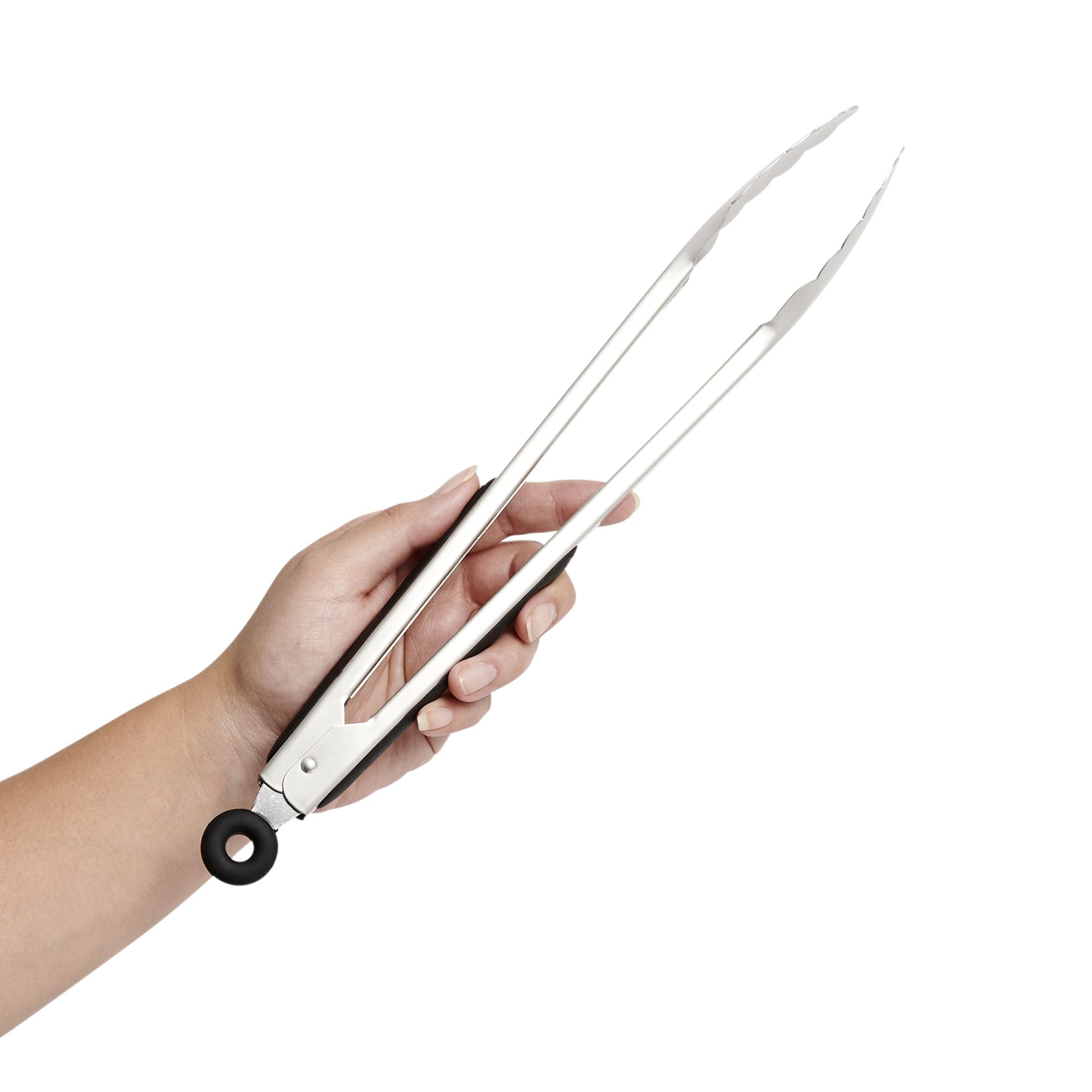 12-Inch Professional Kitchen Tongs - Stainless Steel Cooking Utensils for Grilling, Serving & Salad Tossing - Perfect for BBQ, Restaurants & Home Cooking