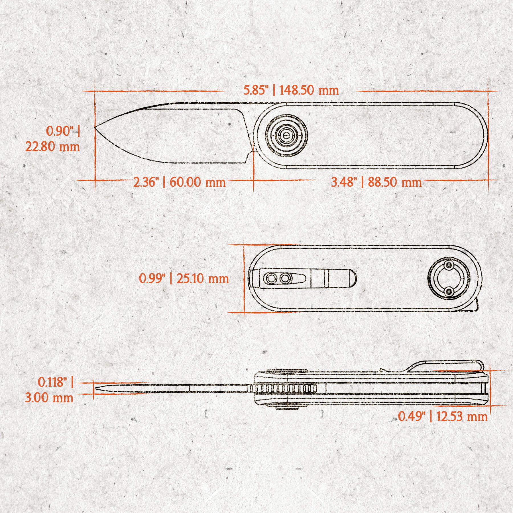 Corgi V Vanchor Lock Pocket Knife - 2.36