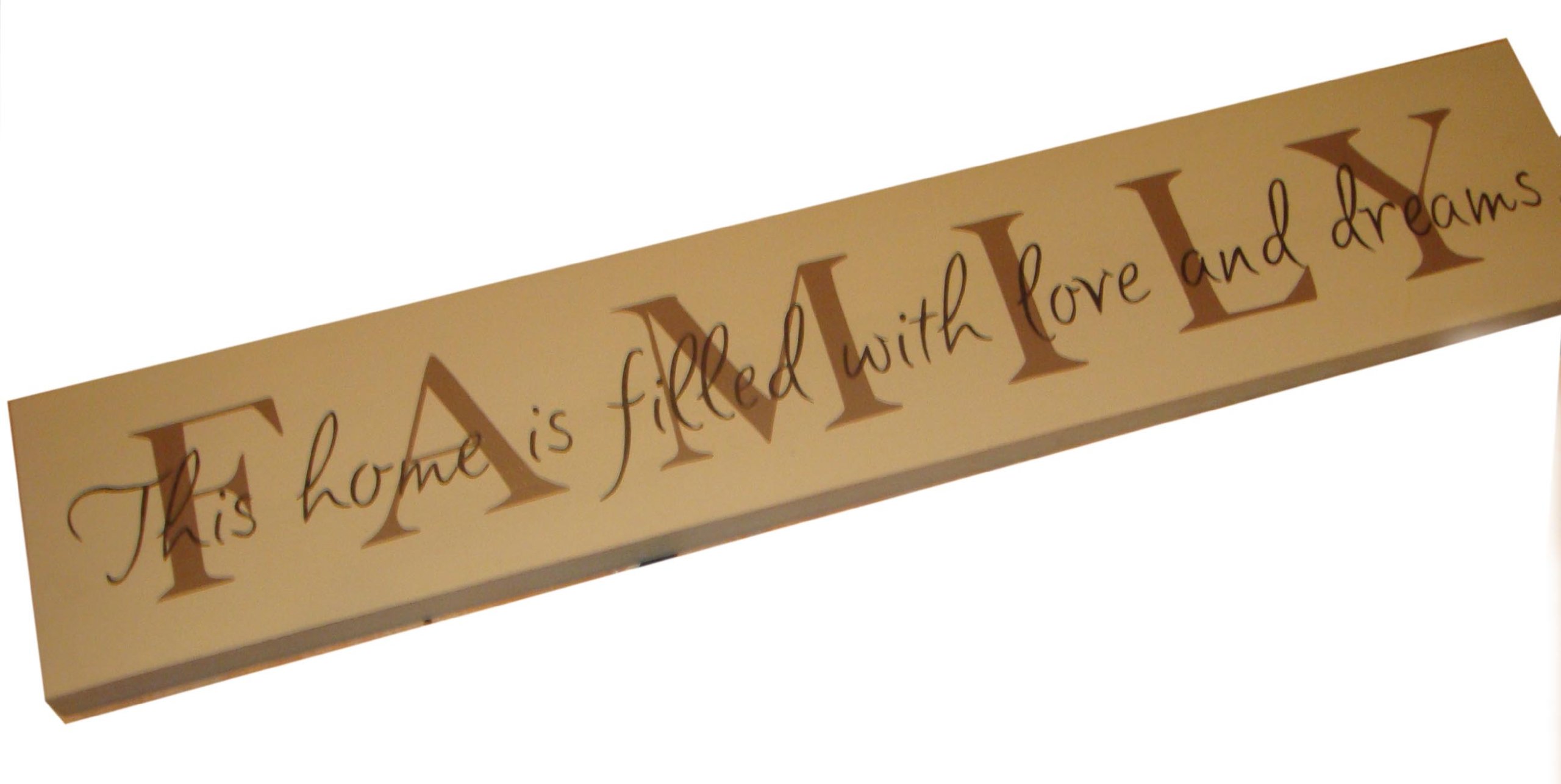 Family Sign Plaque - This Home Is Filled With Love And Dreams - Rustic Wooden Wall Decor for Living Room, Nursery & Entryway - Perfect Housewarming Gift for New Homeowners