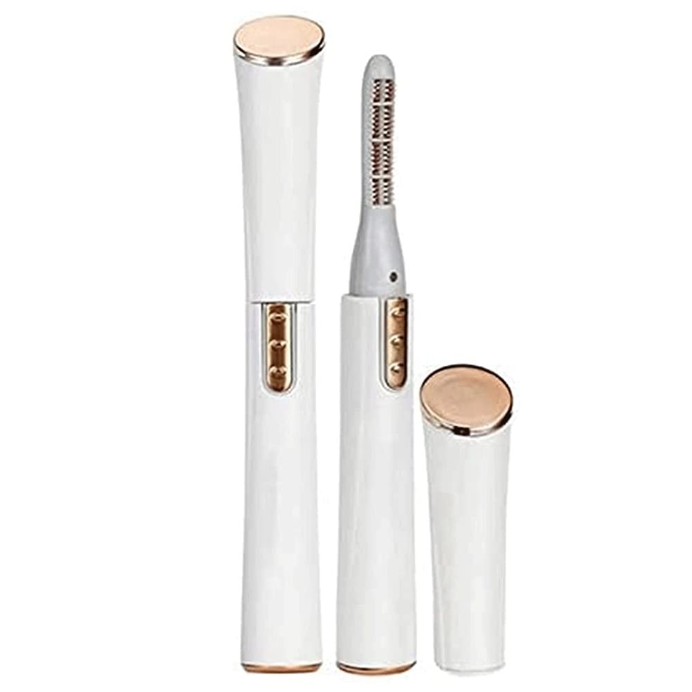 Rechargeable Heated Eyelash Curler with Double-Sided Brush - Quick & Long-Lasting Electric Lash Curling Tool for Women - Perfect for Home, Travel & Professional Makeup Gifts