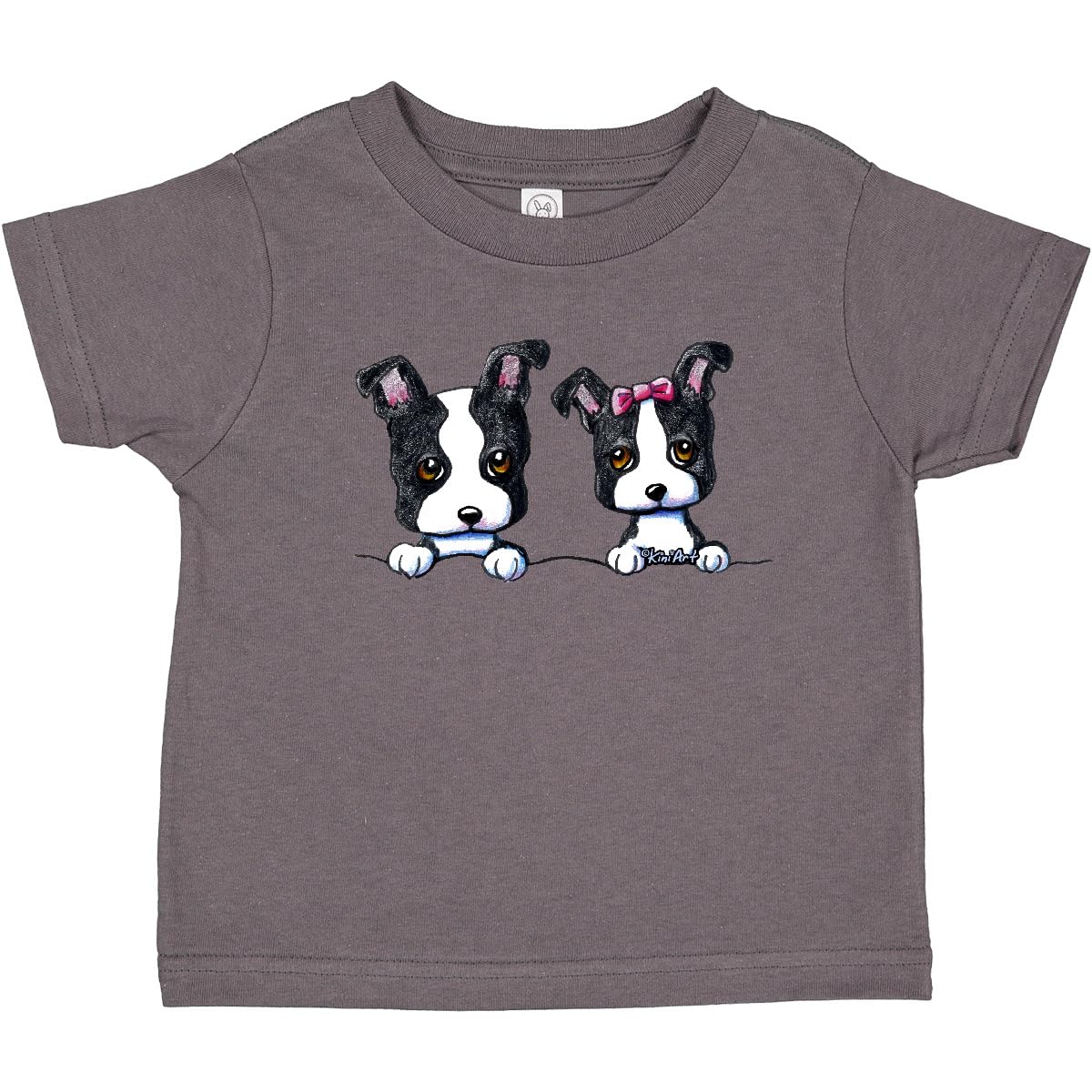 Inktastic Boston Terriers Dark Apparel Toddler T-Shirt | Cute Dog Lover Outfit for Kids | Perfect for Playdates, Family Photos & Pet-Themed Events