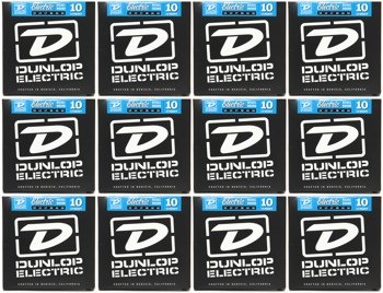 Dunlop DEN1052 Nickel Plated Steel Electric Guitar Strings - .010-.052 Gauge, 12-Pack for Rock, Blues & Metal Performance