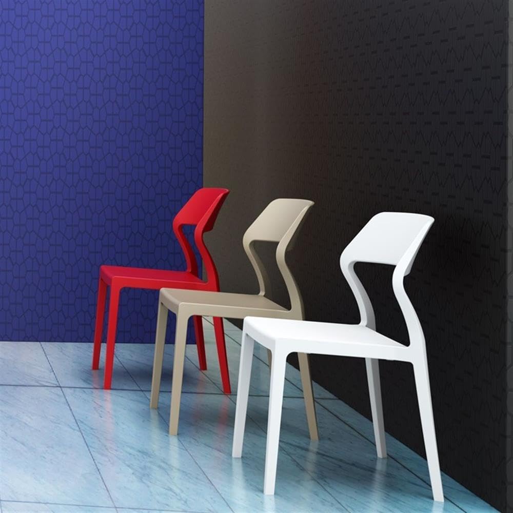 Premium Snow Patio Dining Chairs (Set of 2) - Weather-Resistant Red Outdoor Furniture for Garden, Poolside & Backyard Relaxation