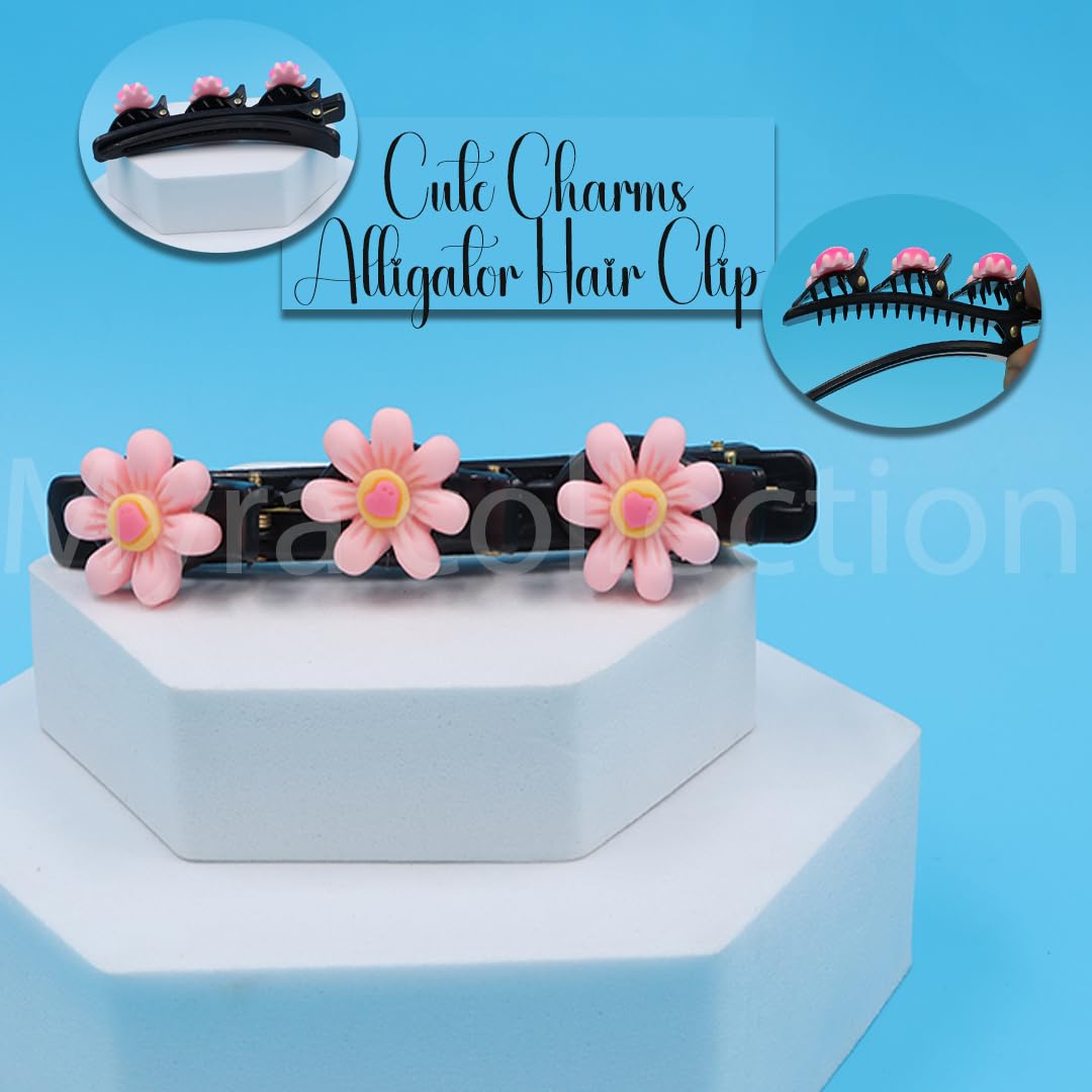 Myra Collection 3-Piece Double Hair Clip Set - Alligator Hairpins for Women & Girls - Hair Accessories for School, Work & Special Occasions