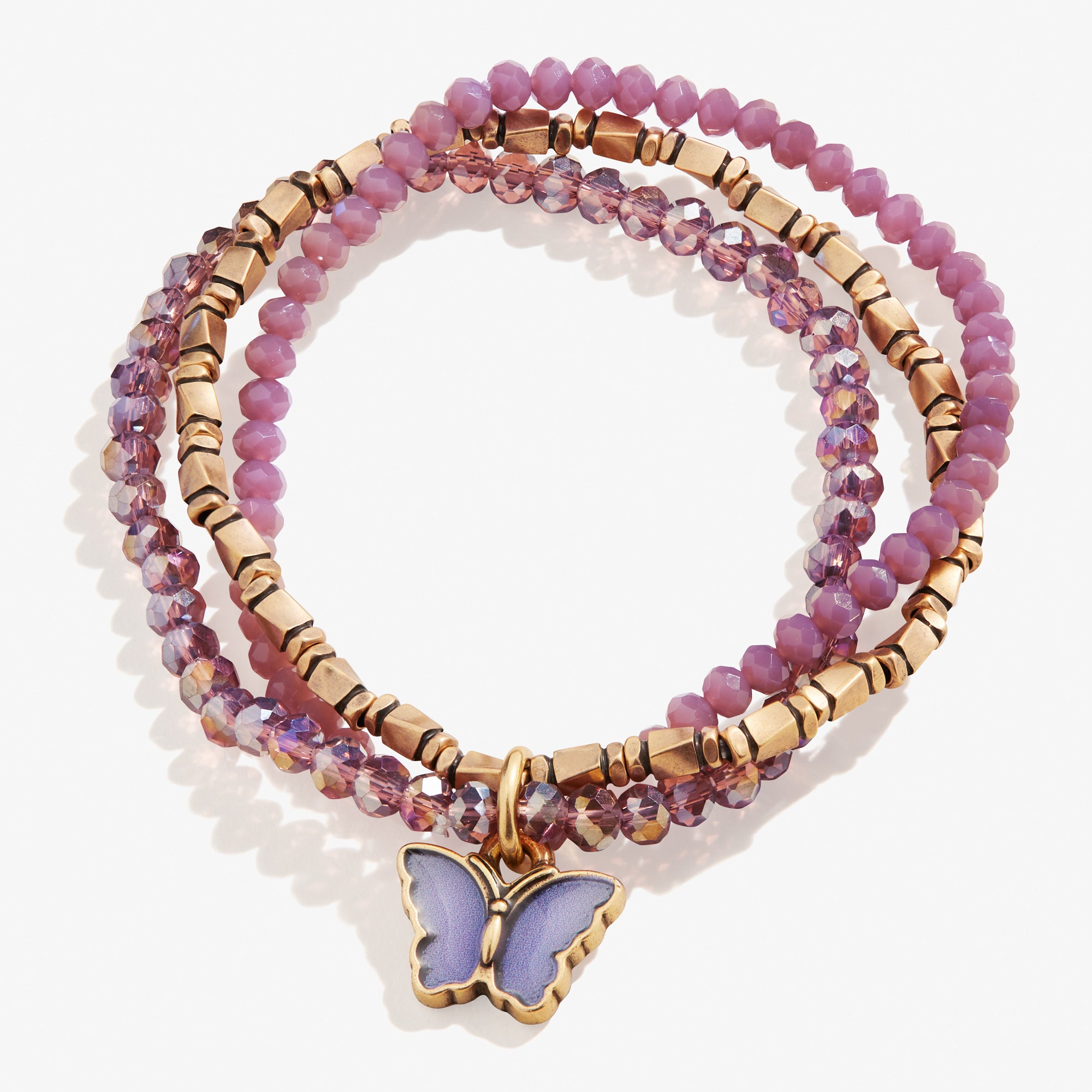 Butterfly Stretch Bracelet Trio Set - Adjustable Elastic Beaded Bracelets for Women & Girls - Perfect for Everyday Wear, Gifts & Boho Fashion Accessories
