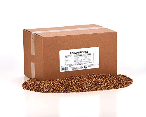 Premium Roasted & Salted Pecan Pieces - 25 lb Bulk Case for Baking, Snacking & Gift Baskets