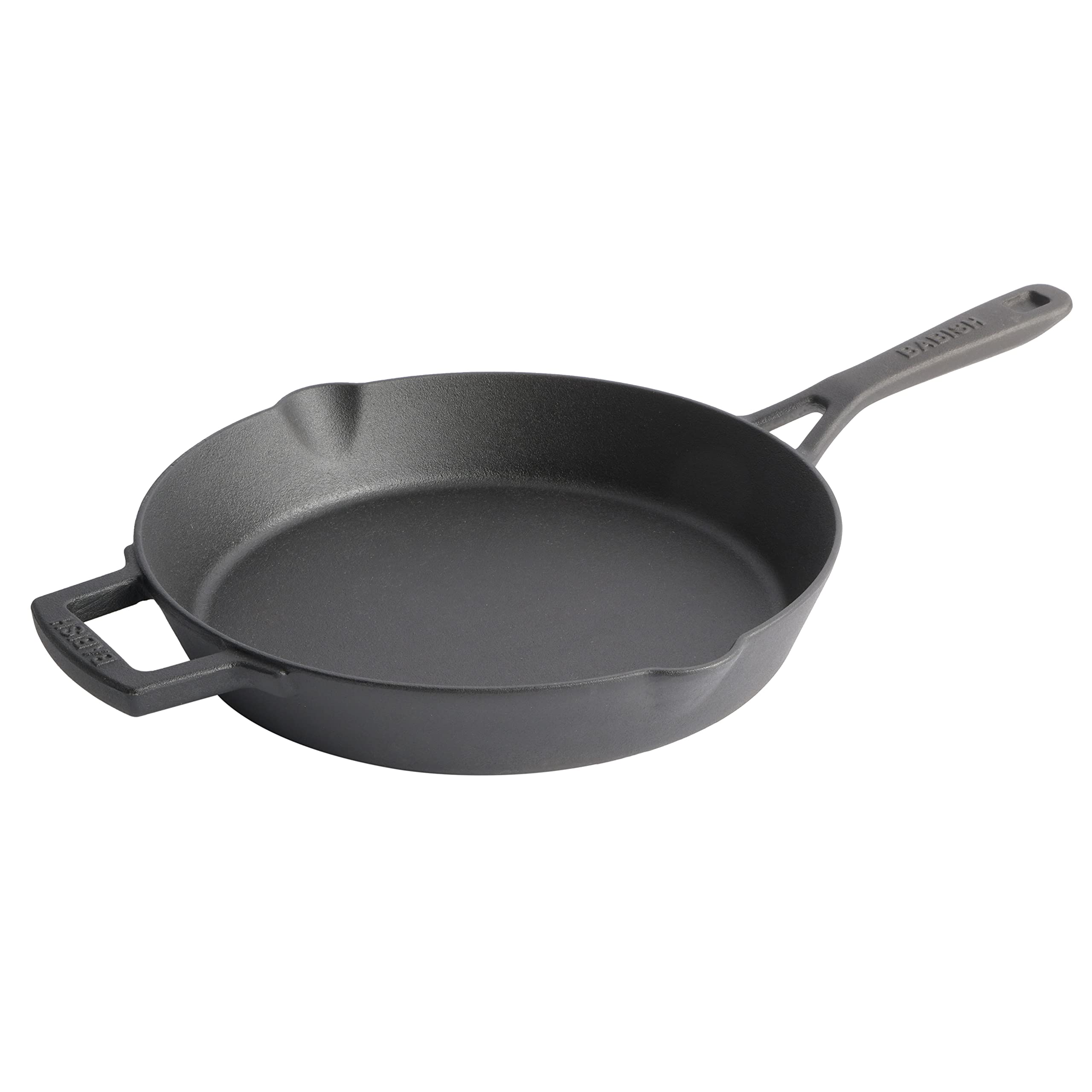 Babish 10-Inch Cast Iron Skillet - Pre-Seasoned, Heavy Duty & Non-Stick - Perfect for Searing, Baking & Camping Cooking