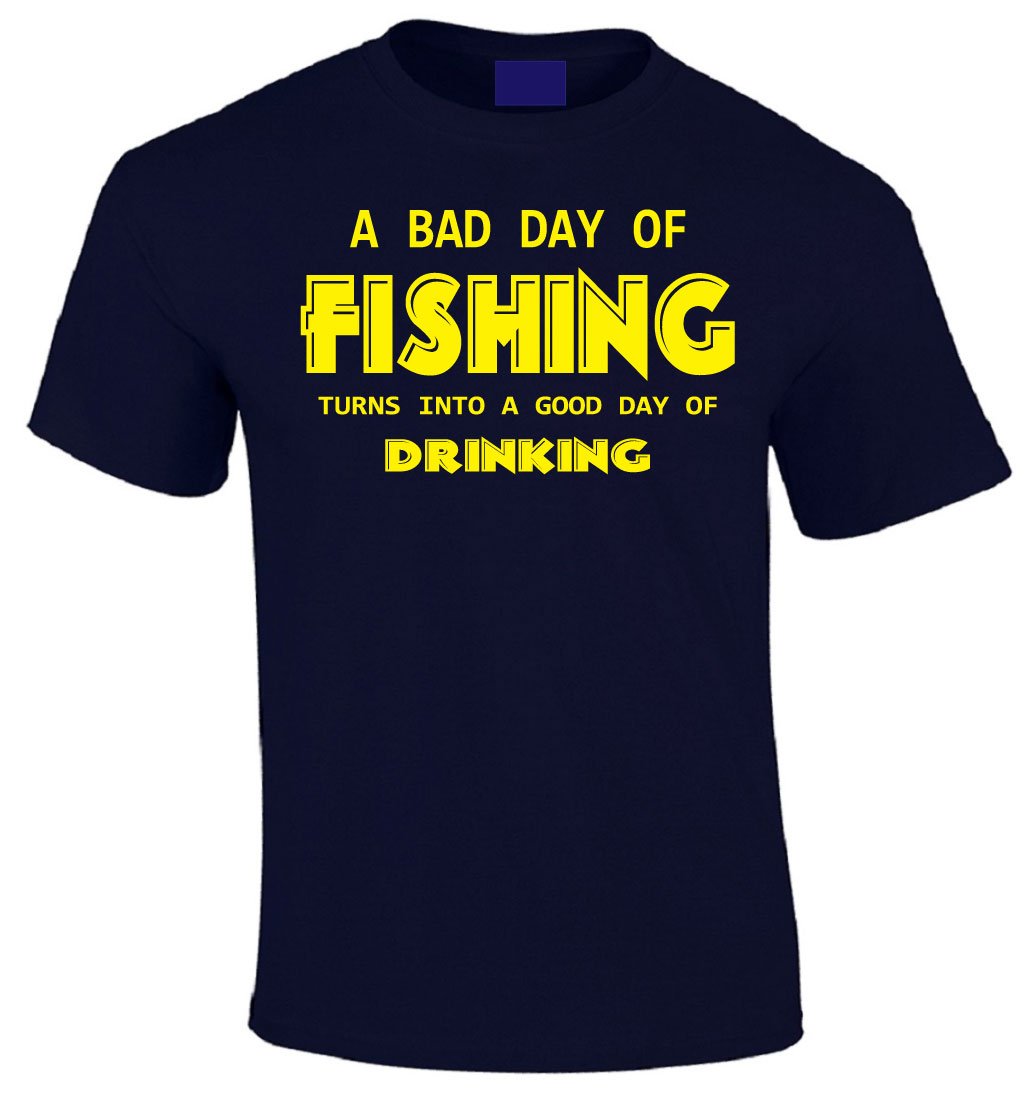 Funny Fishing & Drinking T-Shirt - Humorous Gift for Anglers & Beer Lovers - Perfect for Fishing Trips, Beer Parties & Casual Wear