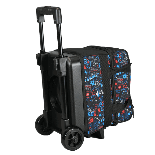 ELITE Basic Single Roller Bowling Bag for Men & Women - Durable Graffiti Design Bowling Ball Carrier - Perfect for League Play, Tournaments & Practice Sessions