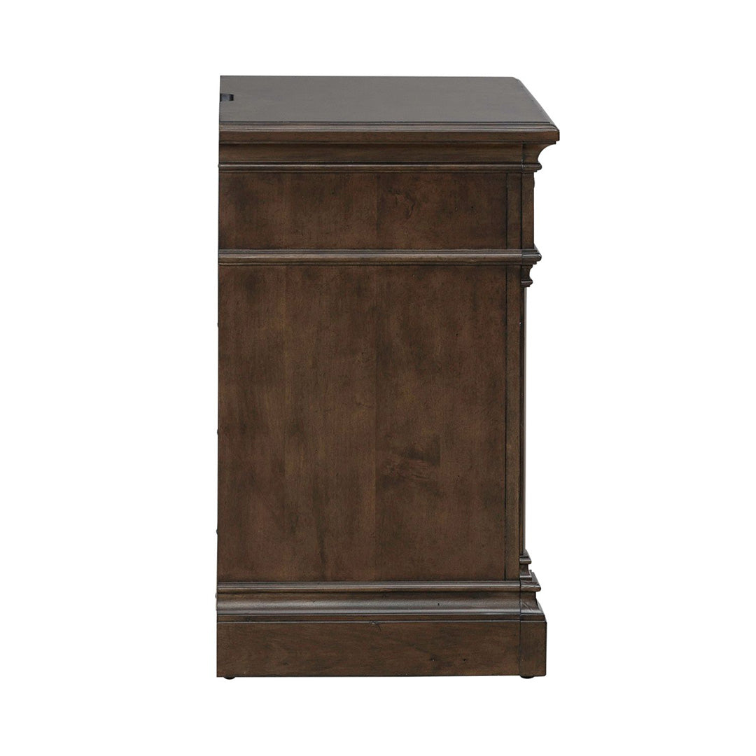 Modern Nightstand with USB Ports - Arden Road Bedside Table for Bedroom, Living Room & Dorm - Compact End Table with Storage Shelf & Drawer for Small Spaces