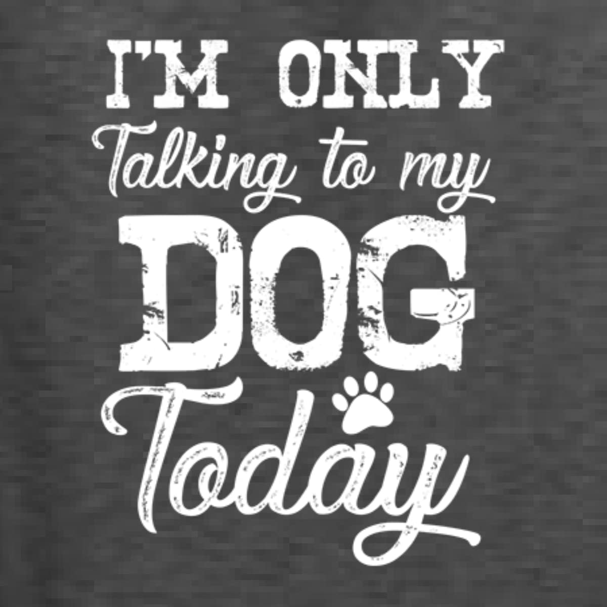 Wild Bobby 'I'm Only Talking to My Dog Today' Funny Dog Lover Graphic Sweatshirt - Unisex Crewneck Pullover for Pet Owners, Dog Walking & Casual Wear