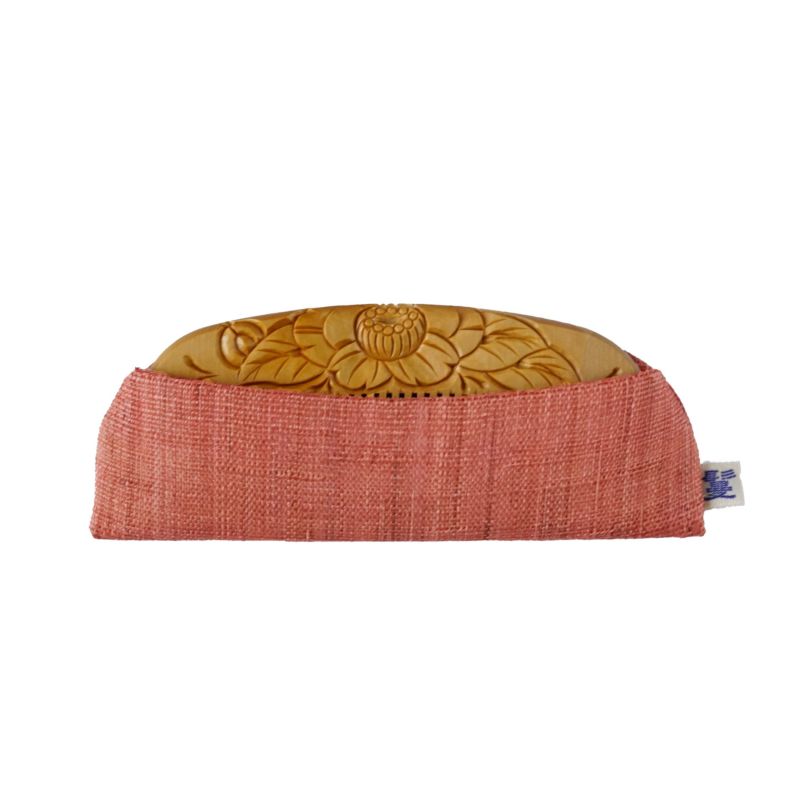 Handmade Japanese Tsuge (Boxwood) Comb with Linen Case - Traditional Kyoto Hair Accessory for Women & Men | Perfect for Styling, Detangling & Gift Giving