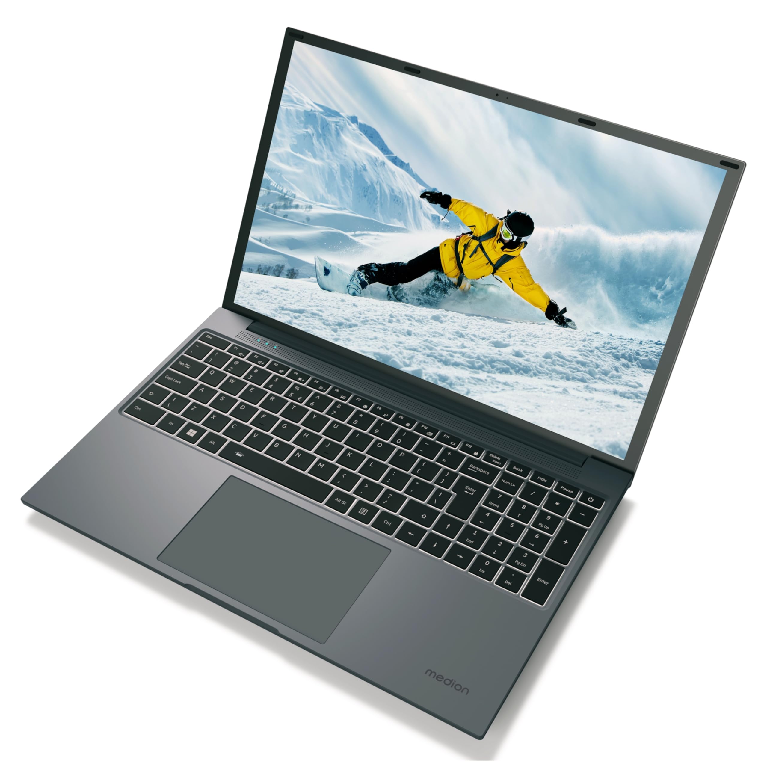 MEDION E16433 16-inch Full HD+ Laptop - Intel Core i7-1255U, 1TB SSD, 16GB DDR5 RAM, Webcam, WiFi, Windows 11 Home - Perfect for Work, Study & Entertainment