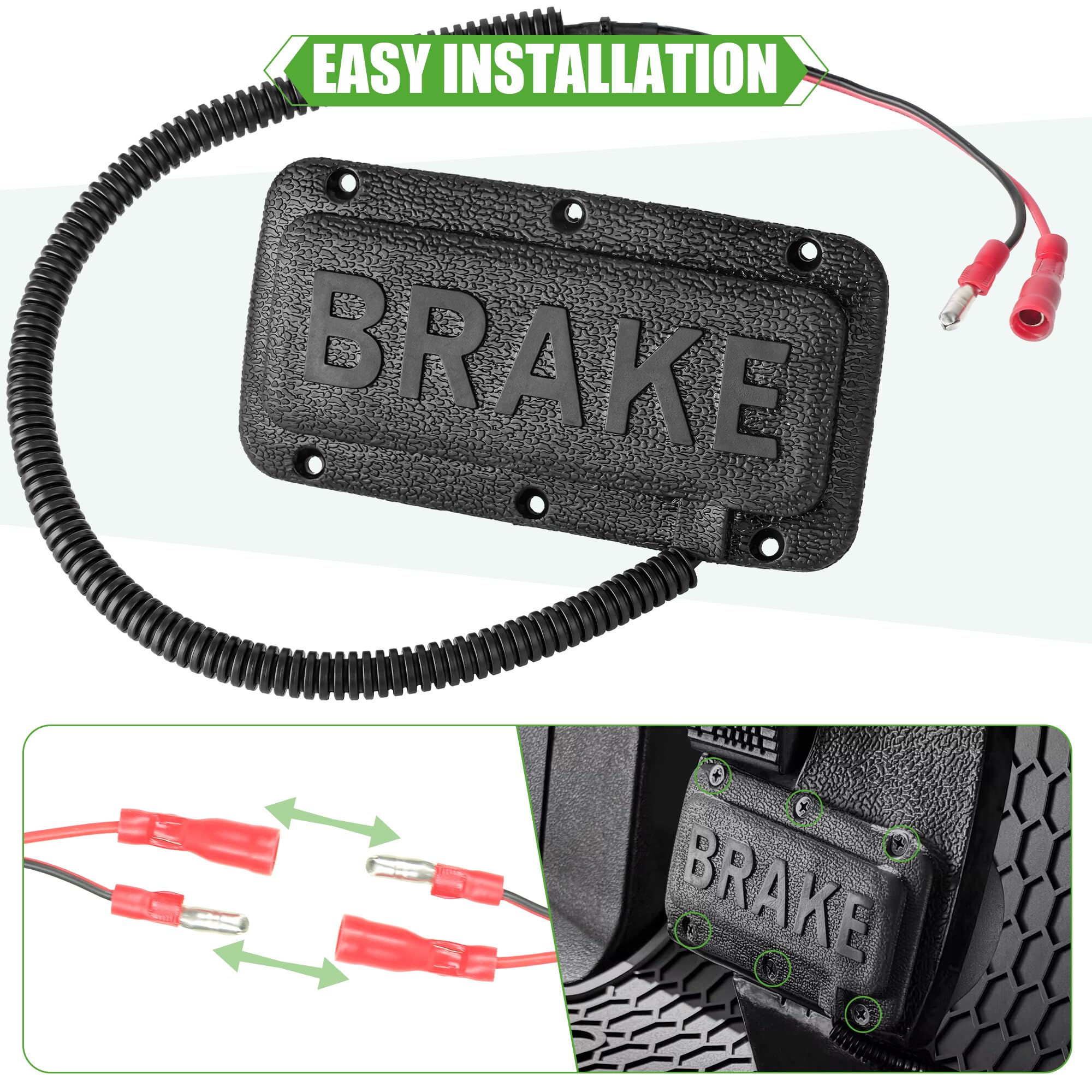 Universal Golf Cart Brake Light Switch & Brake Pad - Compatible with Yamaha, Club Car, EZGO (10L0L) - Perfect for Golf Cart Safety Upgrades & Maintenance