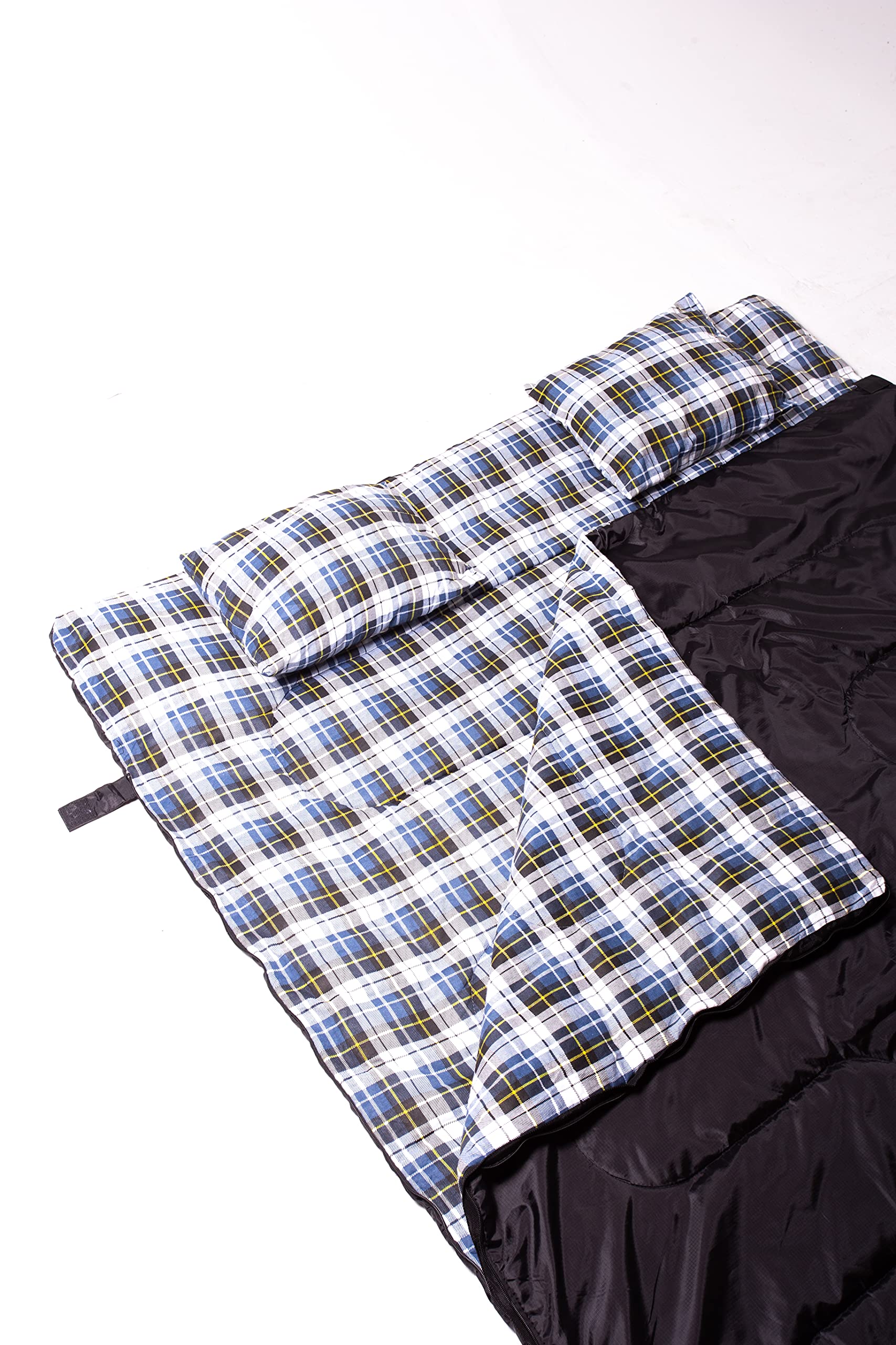 **Double Sleeping Bag for Adults & Kids - Cold Weather Waterproof 2-in-1 XL Sleeping Bag with Pillows & Emergency Blanket - Perfect for Hiking, Camping, Backpacking & Outdoor Adventures**