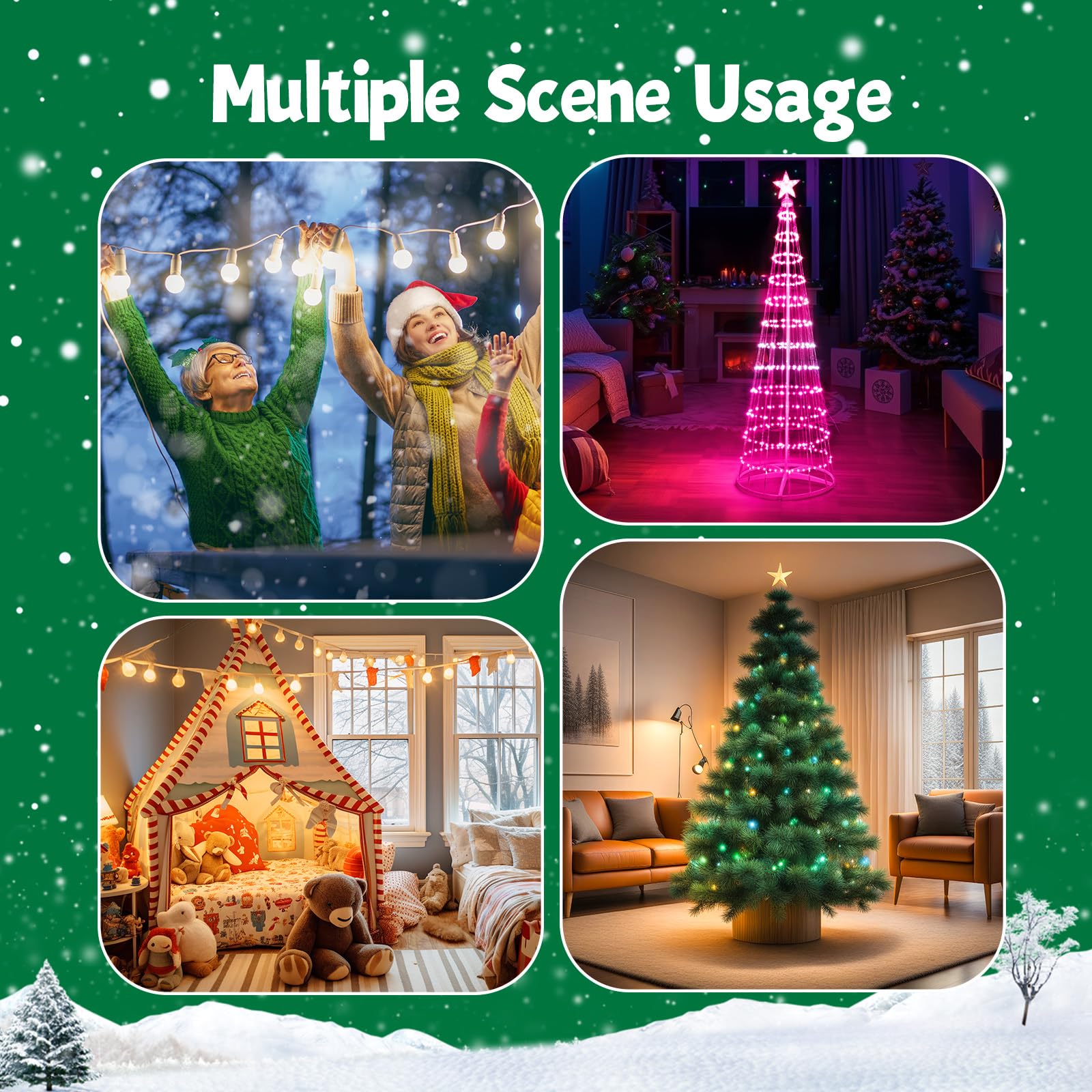 Brightown Wireless Remote Control Outlet Kit with Music - Smart Switch for Magic Lights Wand, Christmas Tree & Decoration Lights - Perfect Holiday Gift for Kids, Friends & Family (Silver) | Indoor Decor, Party Lighting, Festive Home Atmosphere