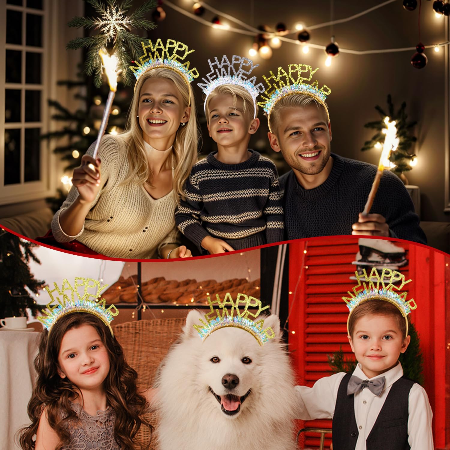 2025 New Year's Eve Headband for Women - Sparkling NYE Party Tiara & Headpiece for Celebrations, Countdowns & Festive Gatherings