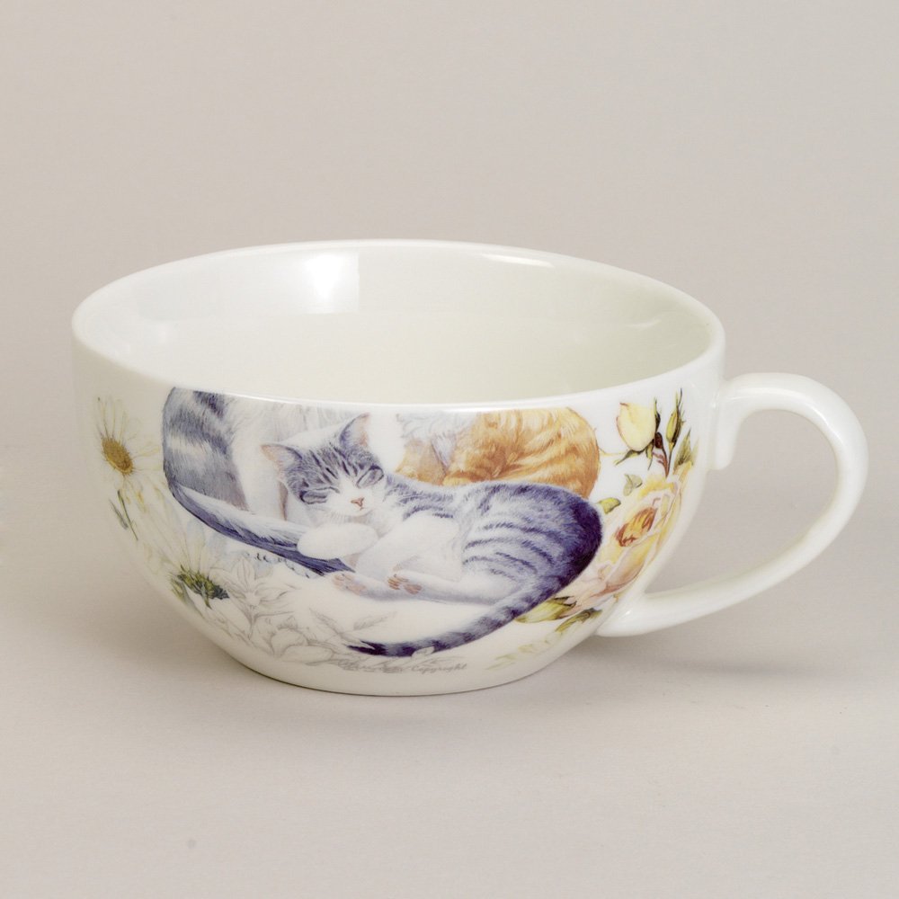 Adorable Single Serving Kitty Tea Set - Porcelain Cat Teapot & Cup for One - Perfect for Afternoon Tea, Gifts & Cat Lovers