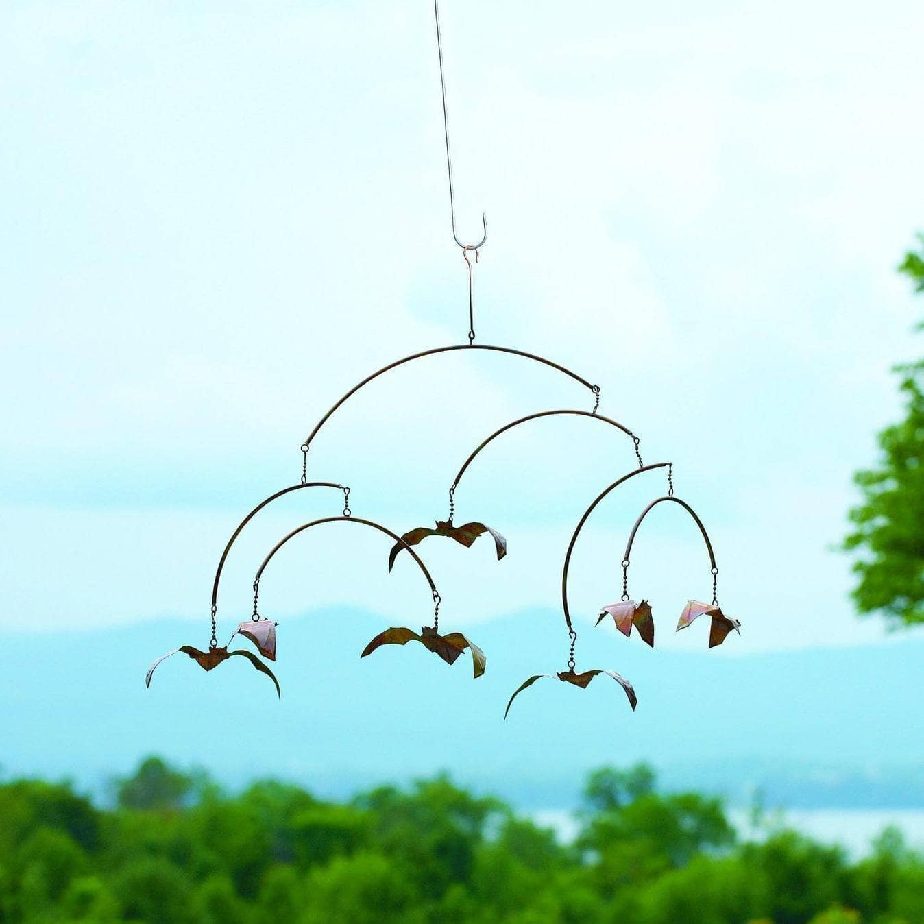 Handmade Bat Hanging Mobile for Nursery Decor - Halloween & Baby Room Decoration - Cute Bat Themed Ceiling Ornament for Kids Bedroom & Party Decor