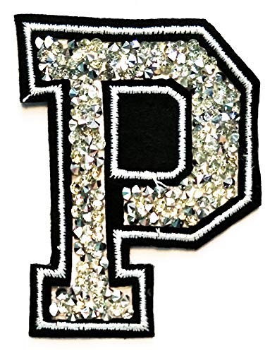 Silver Crystal Letter P