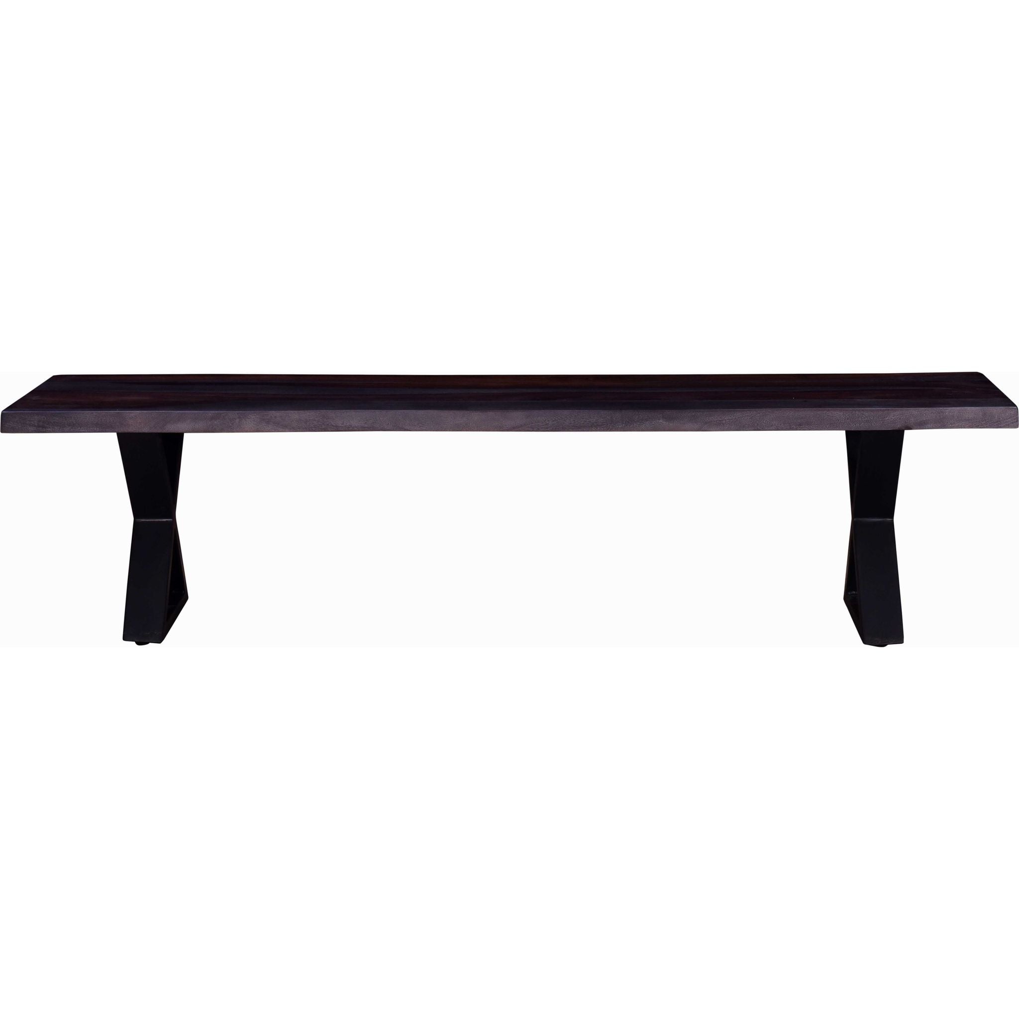 Adina Dining Bench - Grey/Black Modern Wooden Kitchen Bench with Cushion - Perfect for Dining Room, Kitchen Island & Breakfast Nook (1568558K)