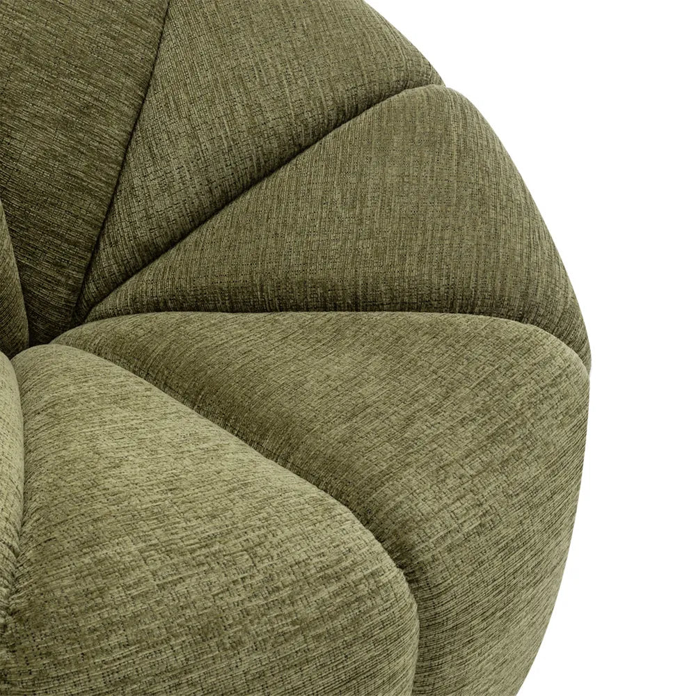 Avalon Occasional Chair - Olive Chenille Upholstered Accent Chair for Living Room, Bedroom & Office - Comfortable Modern Lounge Chair with Soft Fabric