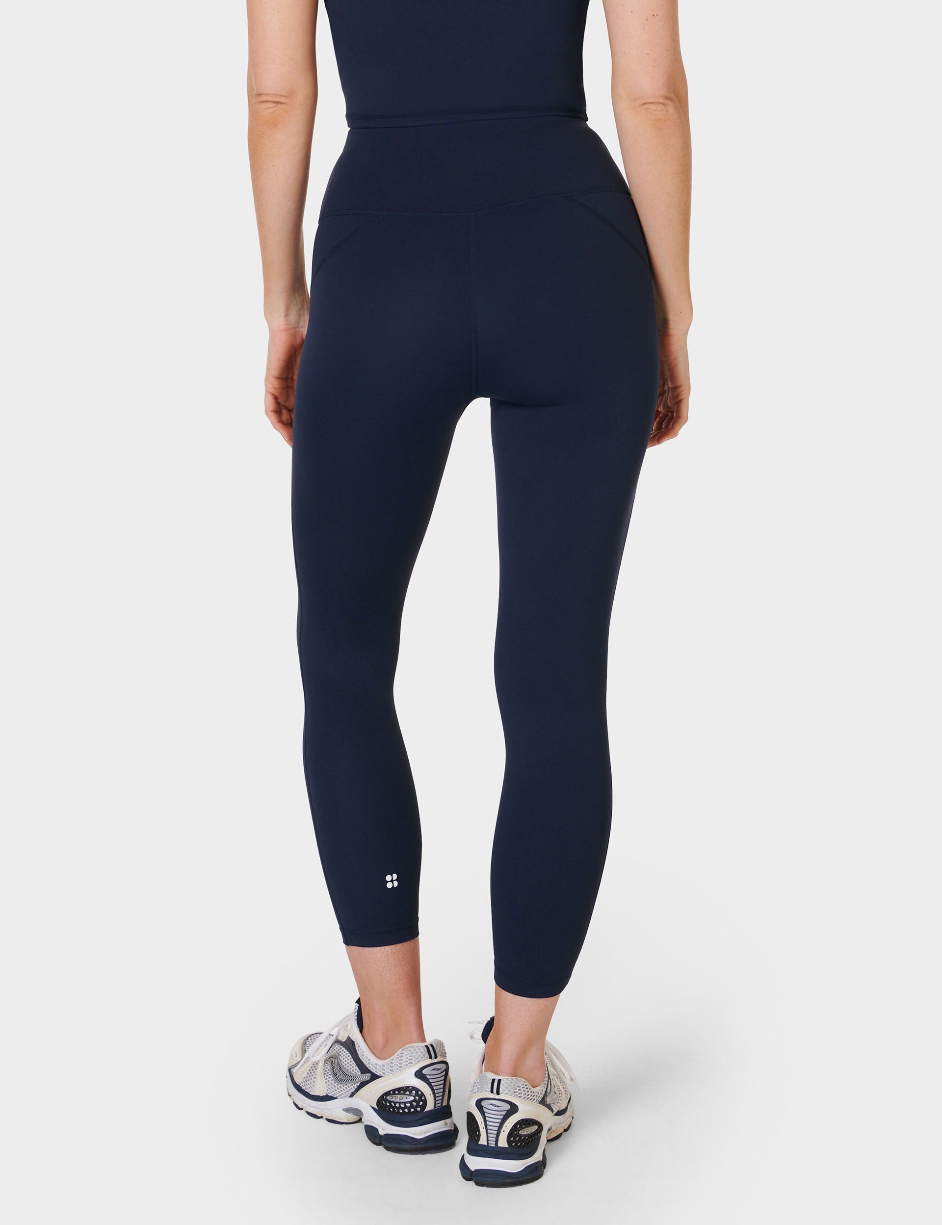 High-Waisted 7/8 Leggings for Women - Navy Blue Yoga Pants - Perfect for Workouts, Running & Everyday Comfort