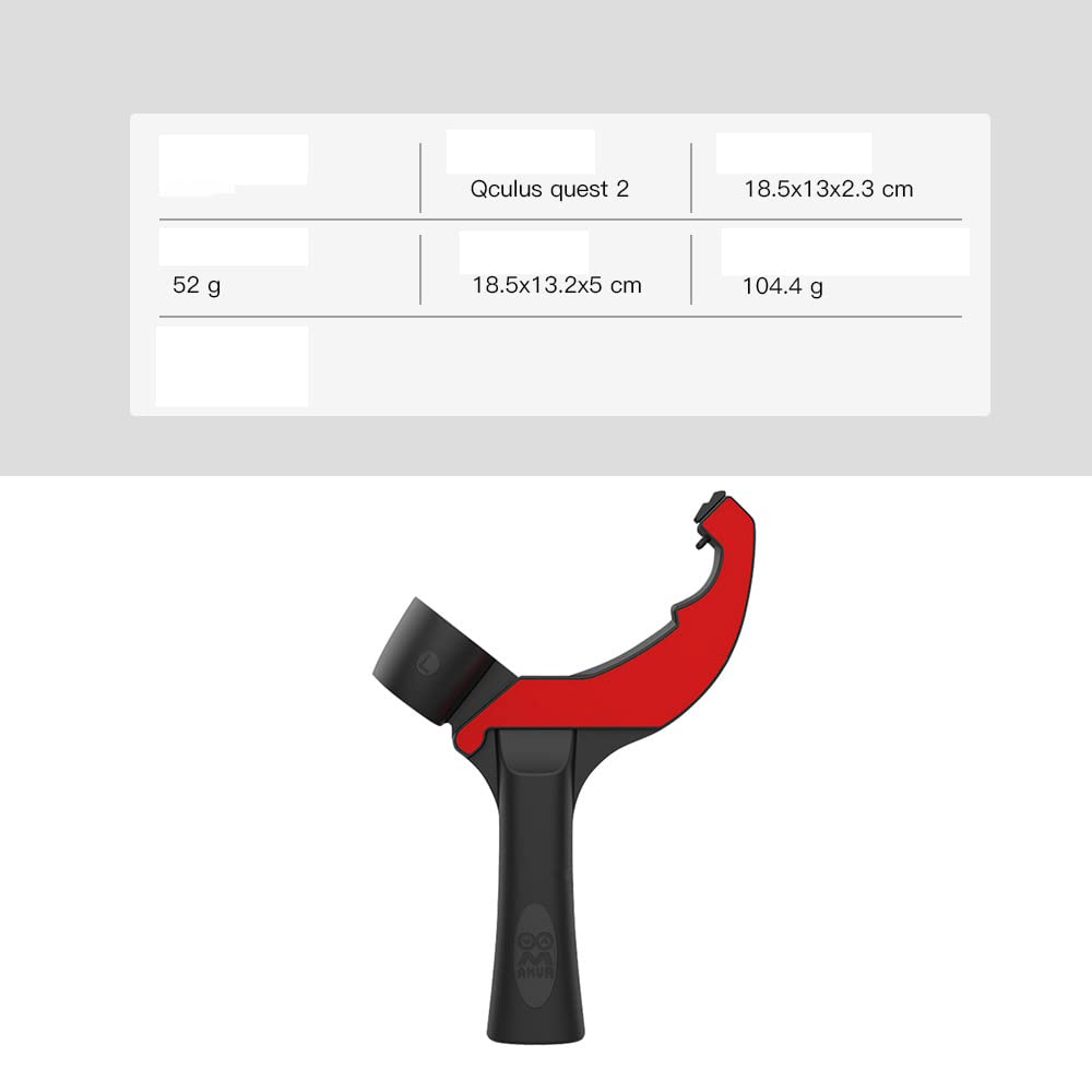 Aokicase VR Controller Handle for Oculus Quest 2 - Table Tennis Racket Grip, VR Golf Club Attachment, First Person Tennis Accessories - Enhance Your VR Gaming Experience