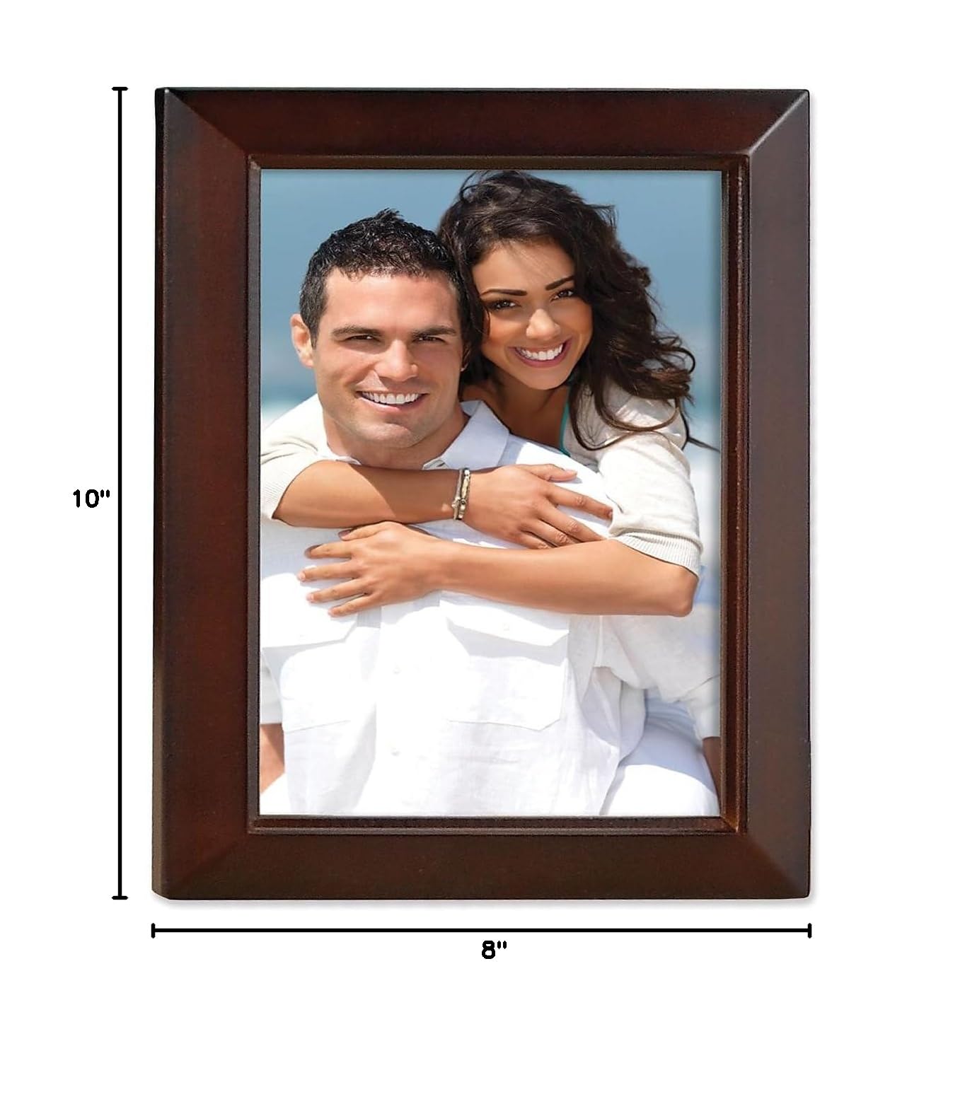 Lawrence Frames Estero Collection - 8x10 Walnut Wood Picture Frame in Espresso Brown - Perfect for Home Décor, Office Display & Gift Giving