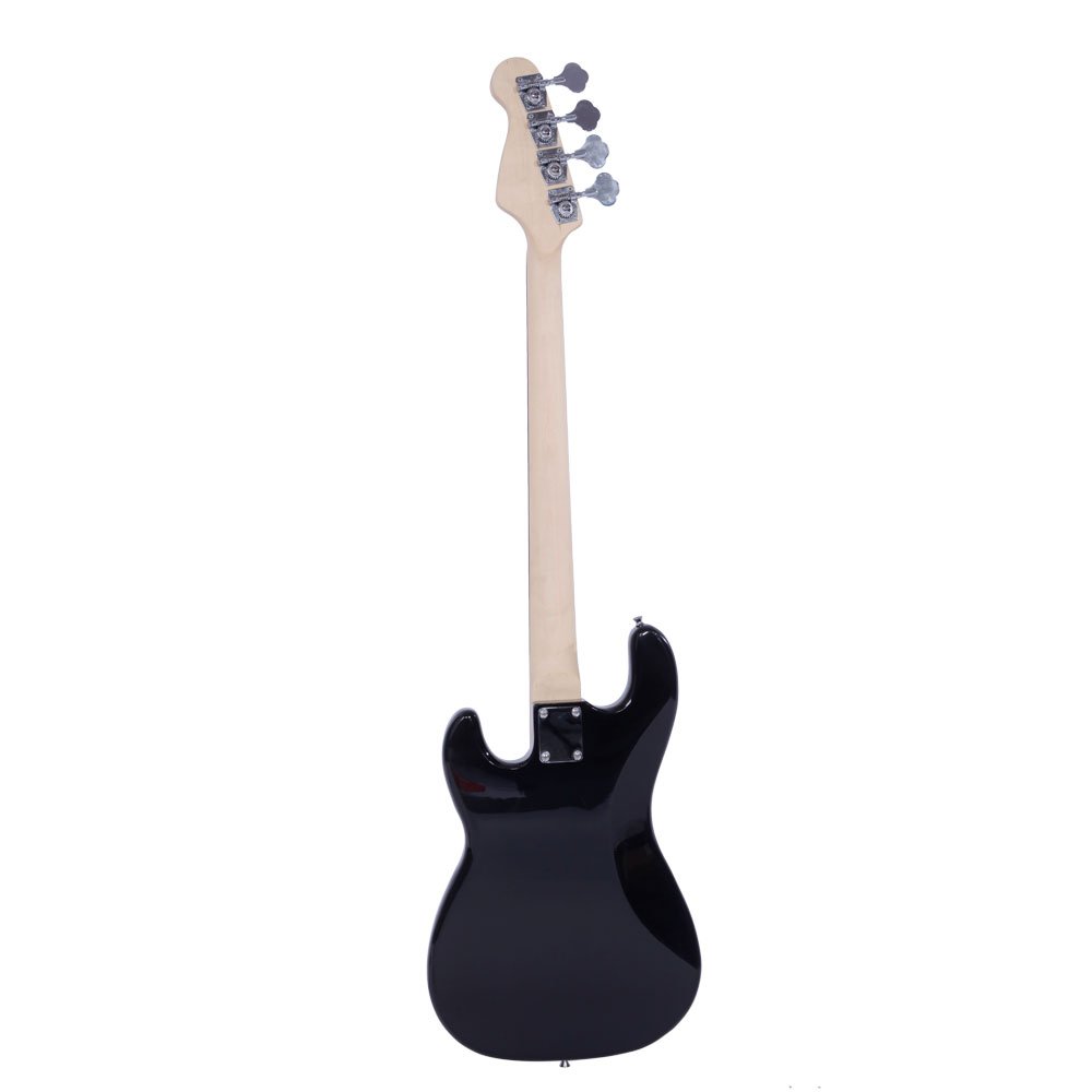 Electric Bass Guitar Full Size 4 String Rosewood Fingerboard with Flame Design - Perfect for Rock, Jazz & Live Performances (Sunburst Finish)