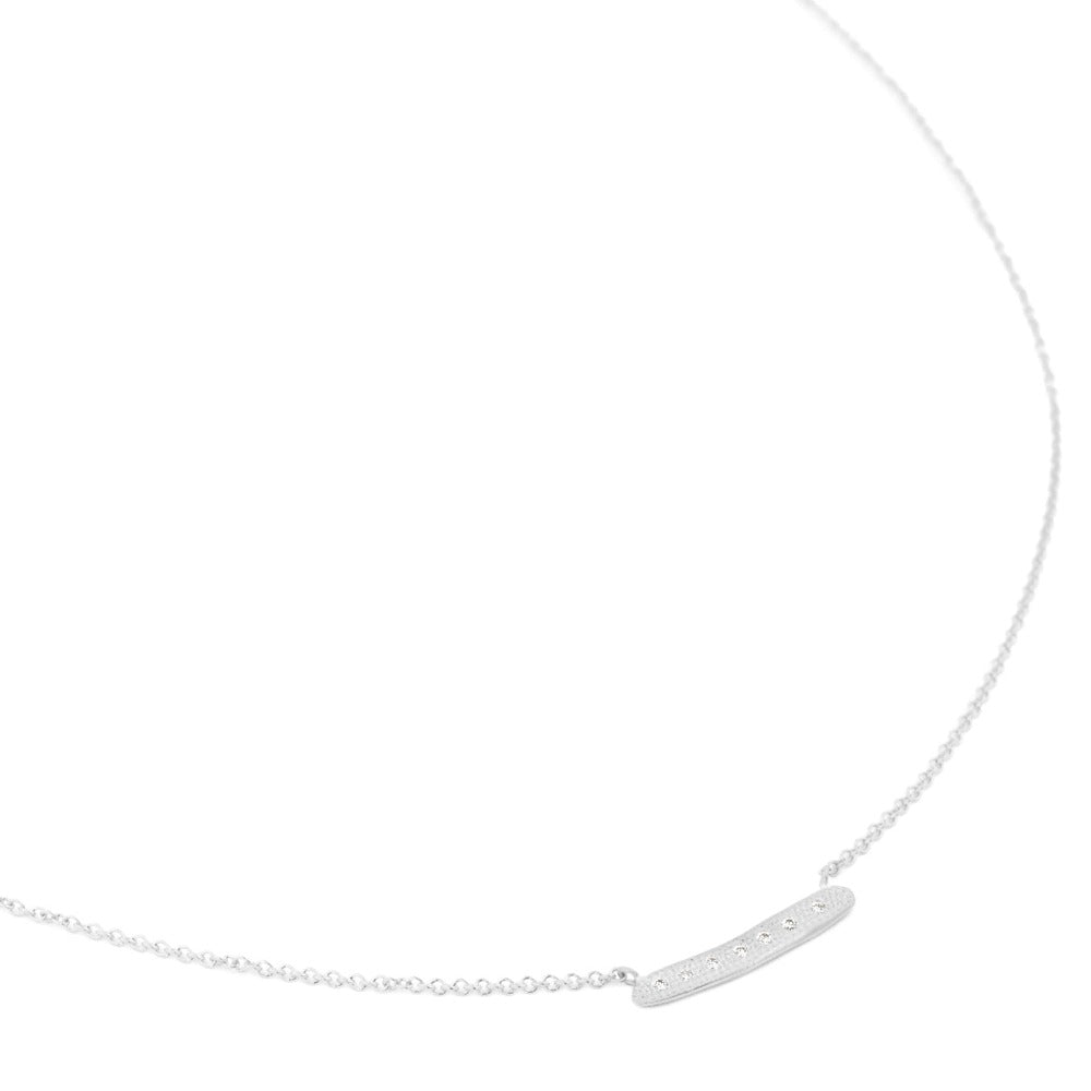 Diamond Stardust Mini Bar Necklace - Elegant 14K Gold Pendant for Women | Perfect for Date Night, Wedding & Everyday Jewelry