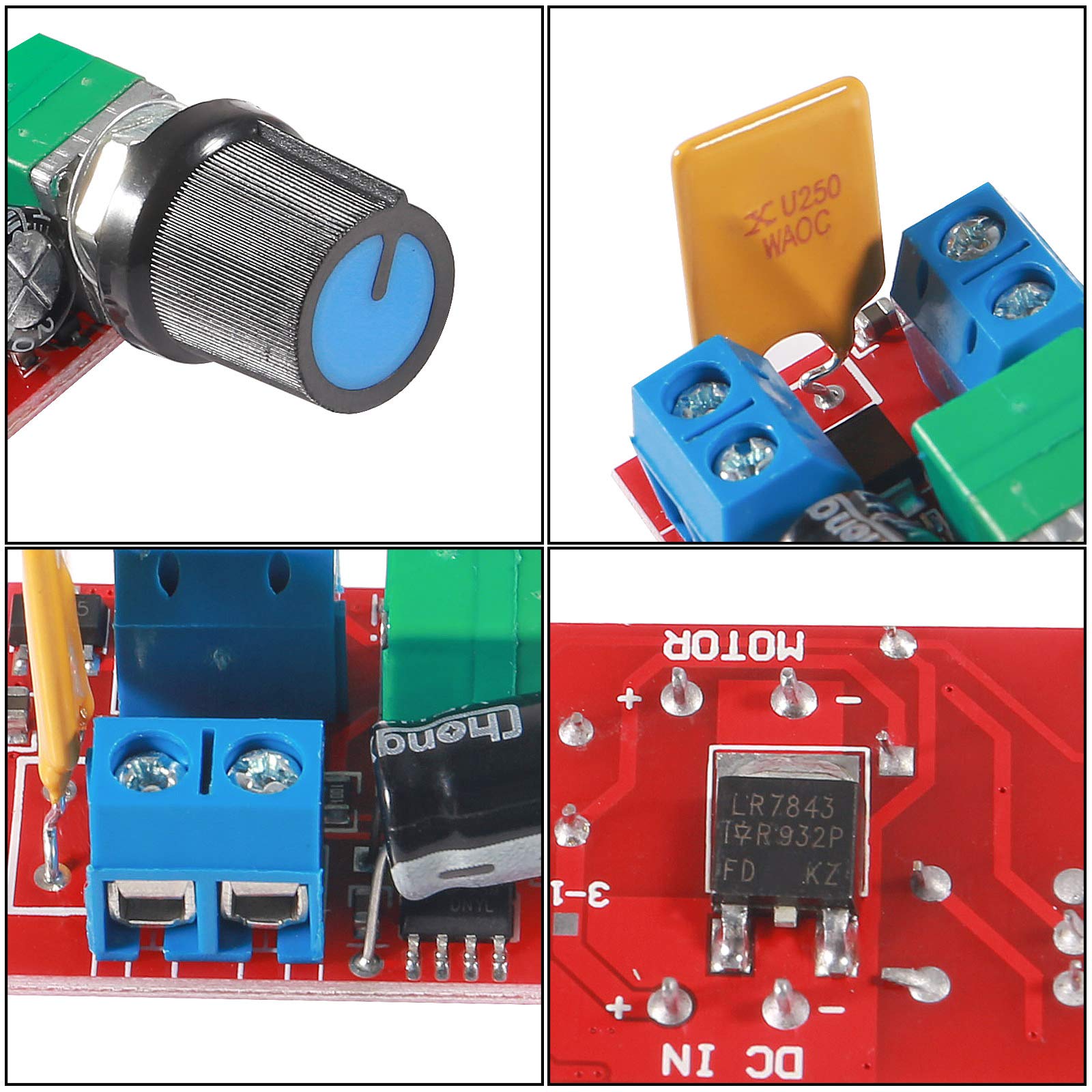 6PCS DC Motor PWM Speed Controller 3V-35V 5A 90W with Adjustable Knob - Mini LED Dimmer for DIY Projects, Robotics, and Model Trains
