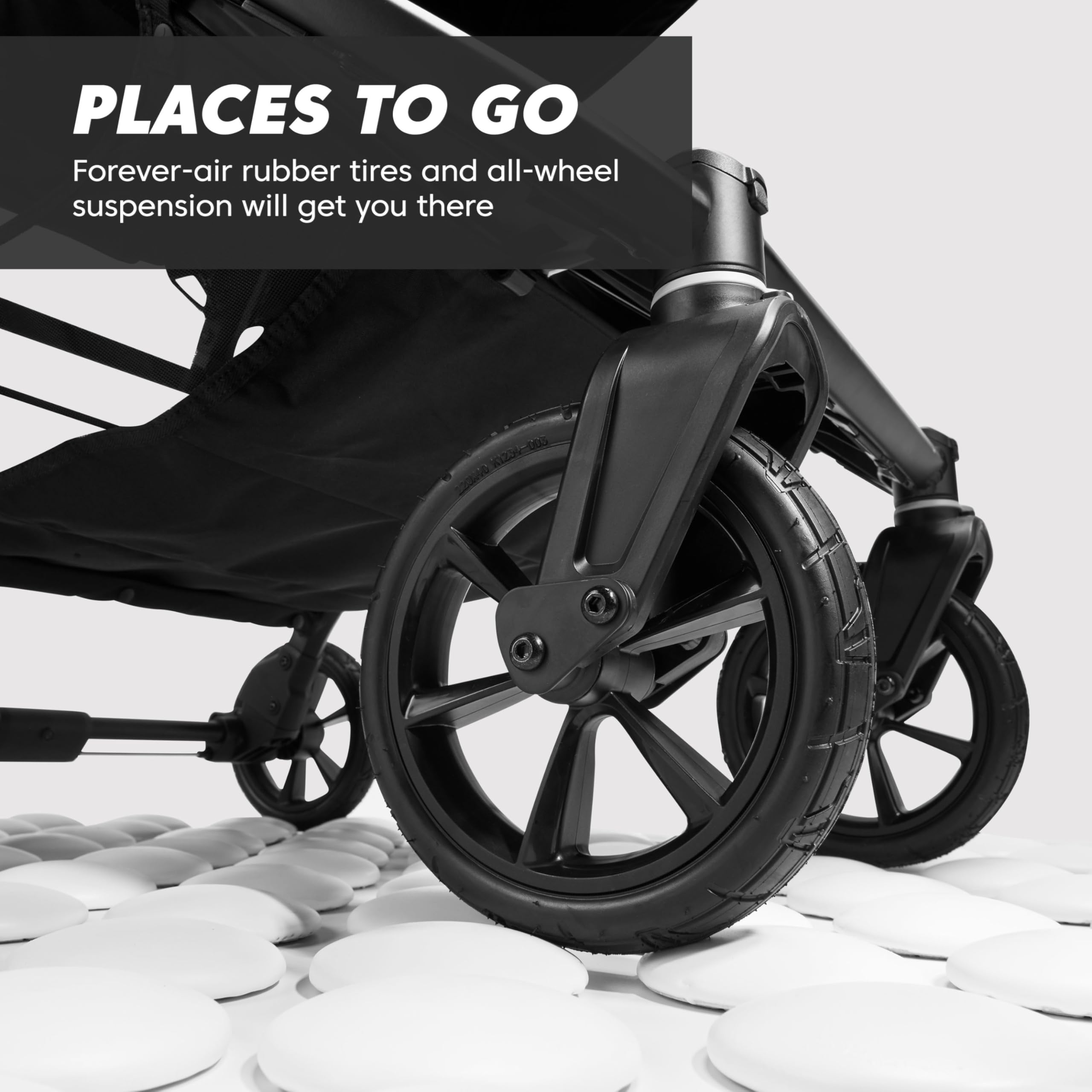 Baby Jogger City Mini GT2 All-Terrain Double Stroller for Toddlers - Lightweight Compact Foldable Design - Jet Black - Perfect for Running, Hiking & City Walks with Twins