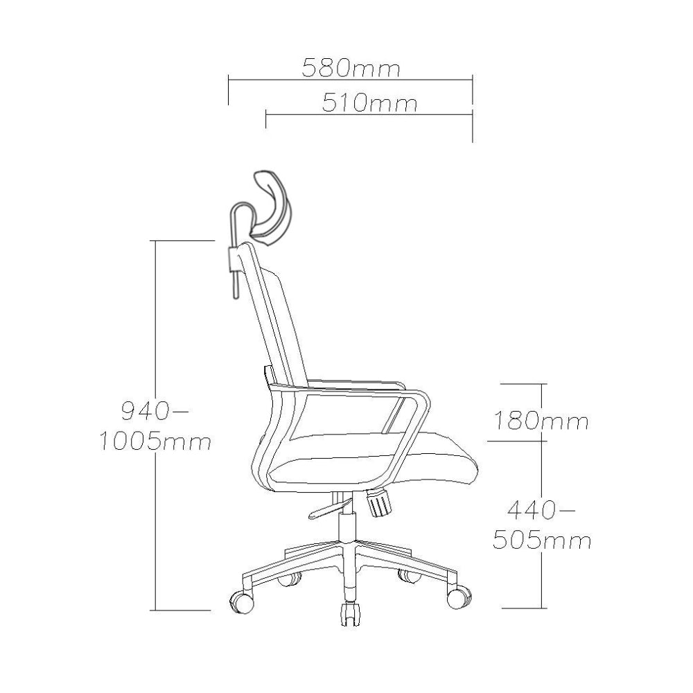 Ergonomic Flex Highback Office Chair with Lumbar Support - Adjustable Height & Swivel for Home, Office, and Gaming Use