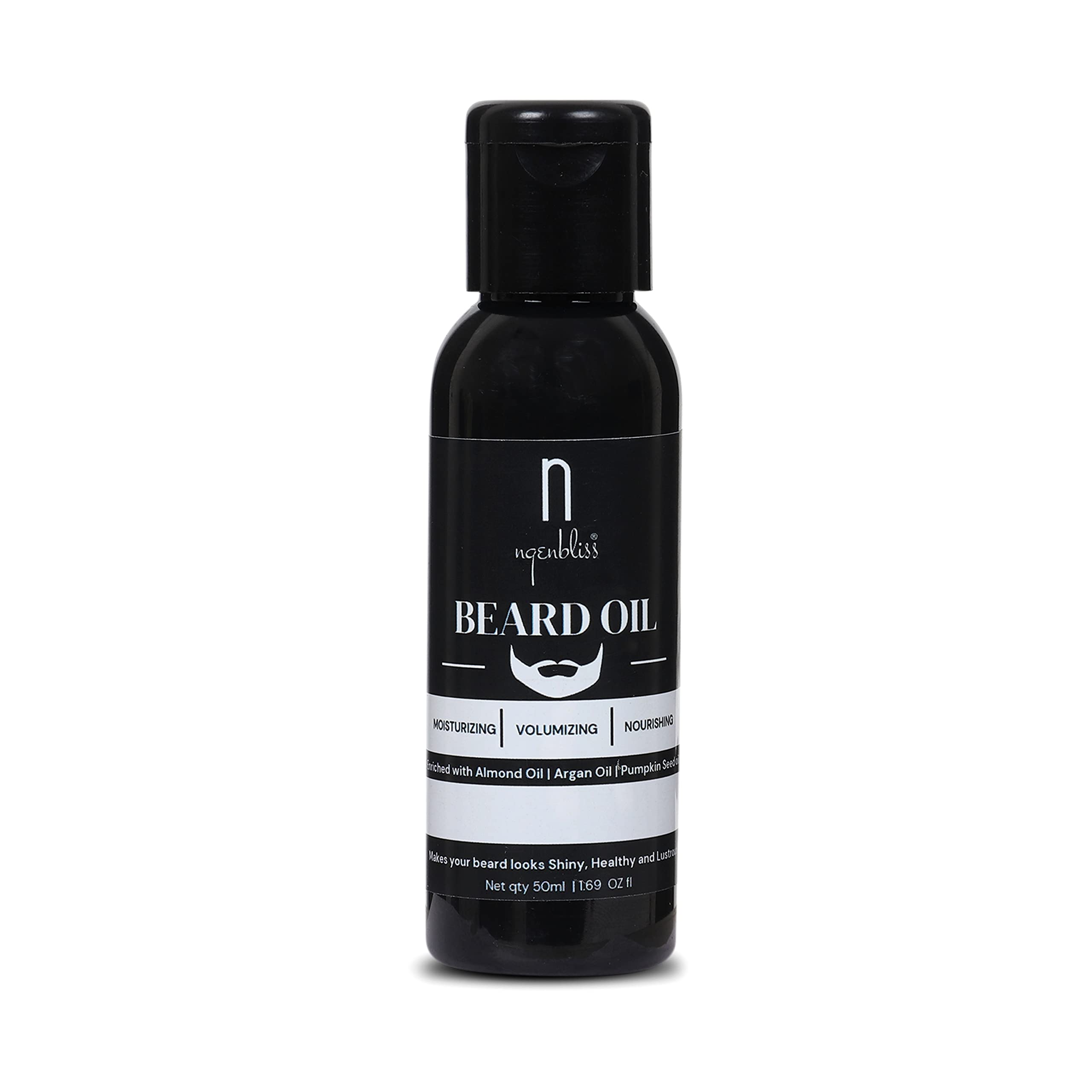Ngenbliss Beard Growth Oil - Natural Formula for Thicker, Fuller Beard with Powerful Extracts | Moisturizes & Nourishes Facial Hair | Perfect for Daily Grooming & Styling