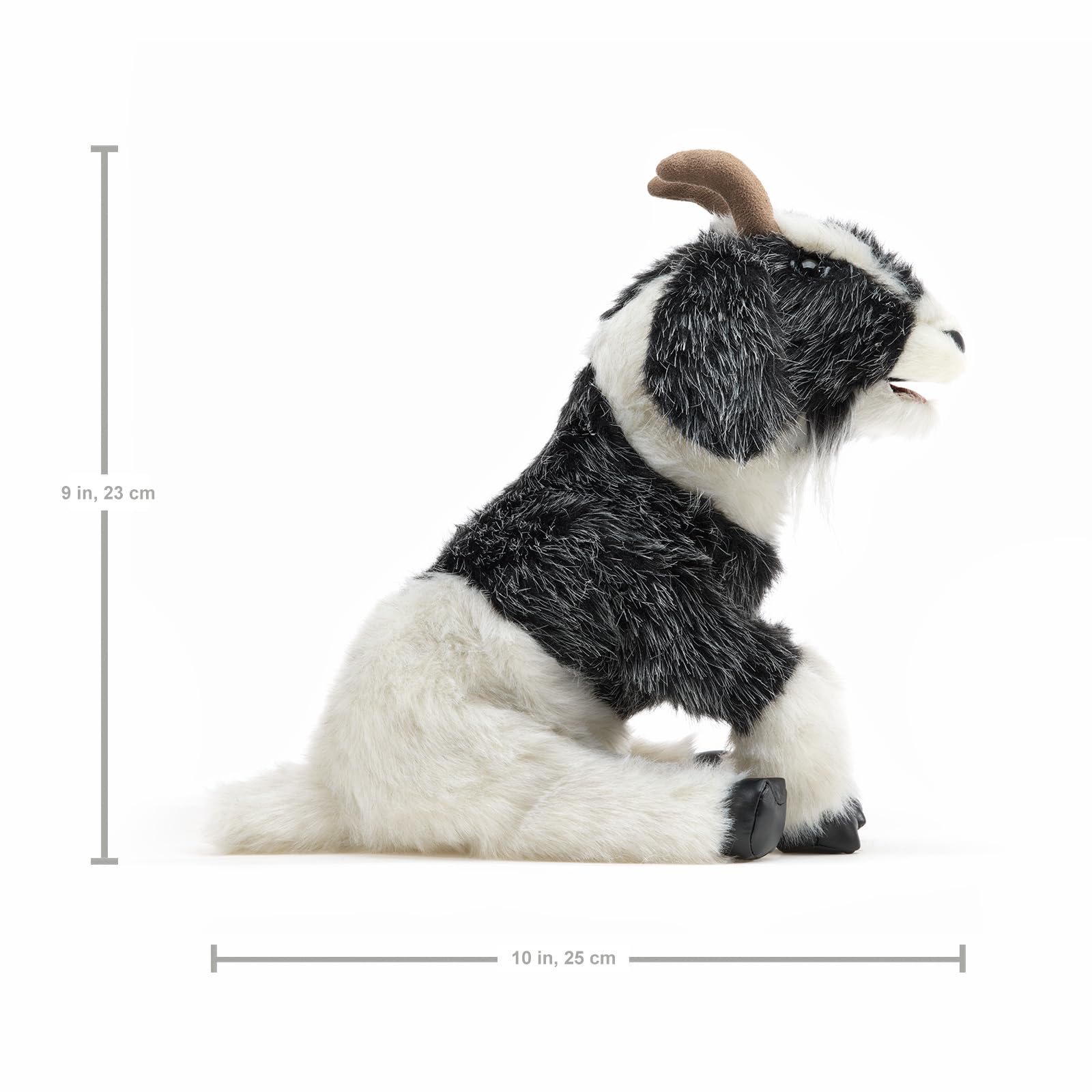 Folkmanis Goat Hand Puppet - Realistic Animal Puppet for Storytelling, Education & Play - Perfect for Kids, Teachers & Puppet Shows