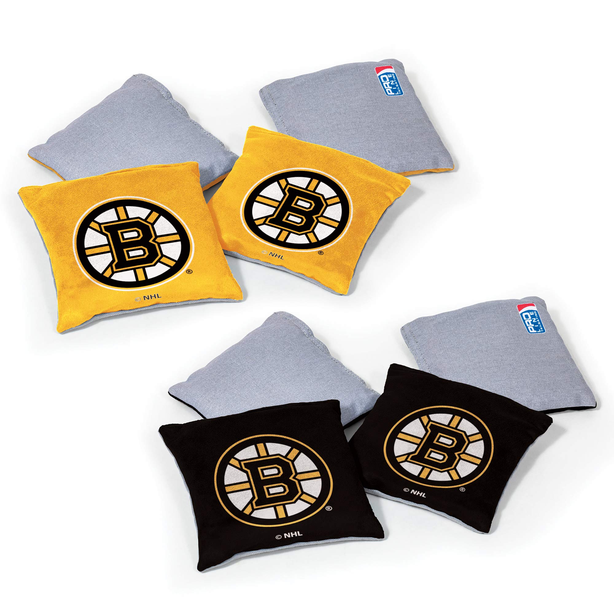 Wild Sports NHL Pro Ice Hockey Dual-Sided Bean Bags - Premium 8-Pack Cornhole Toss Bags for Tailgating, Backyard Games & Outdoor Parties | Official Team Logo Design for Hockey Fans