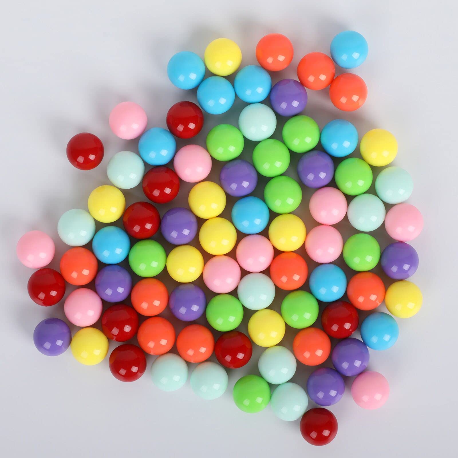 80pcs Chinese Checker Game Replacement Balls - 8 Vibrant Colors 14mm Acrylic Marbles for Marble Run, Aggravation, Traditional Board Games - Perfect for Family Game Night & Educational Play